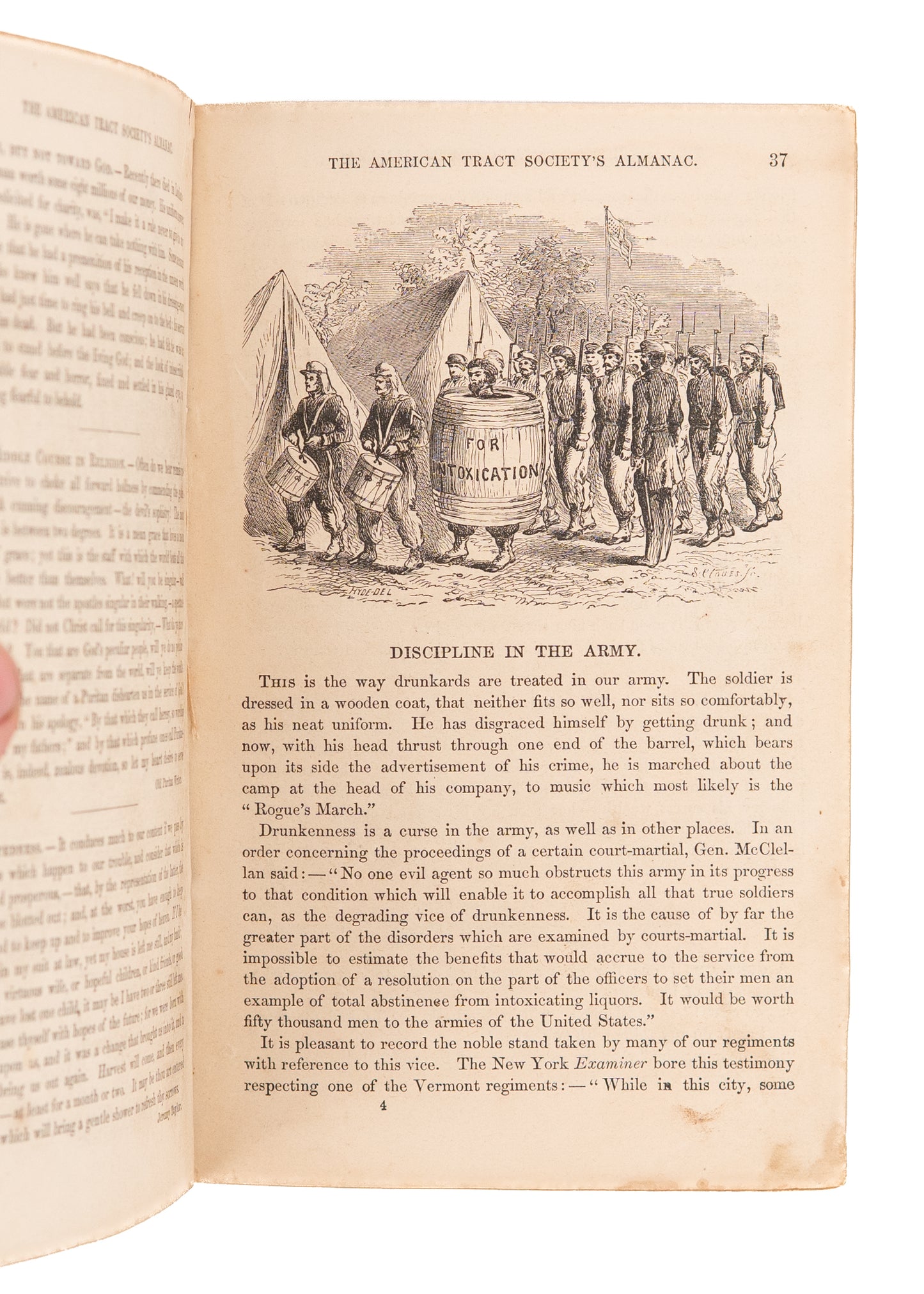 1863 CIVIL WAR - SLAVERY. American Tract Society Almanac - Used by Soldiers. Excellent Content.