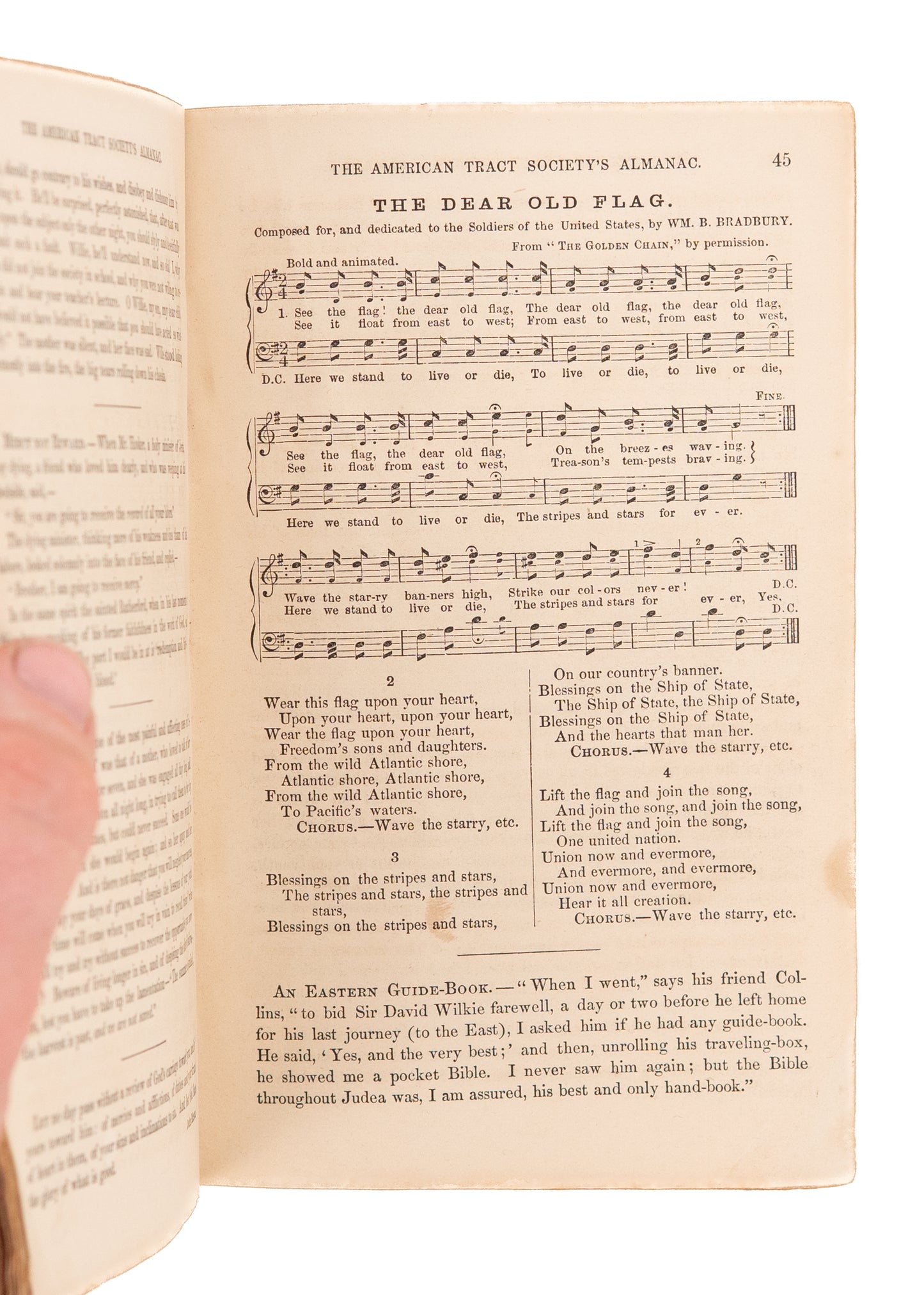 1863 CIVIL WAR - SLAVERY. American Tract Society Almanac - Used by Soldiers. Excellent Content.