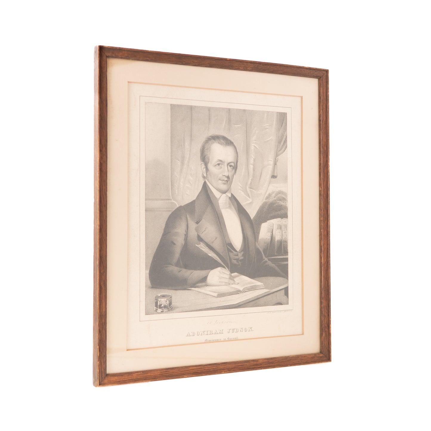 1846 ADONIRAM JUDSON. Exceptional Engraving of the Father of Modern Missions. Scarce.