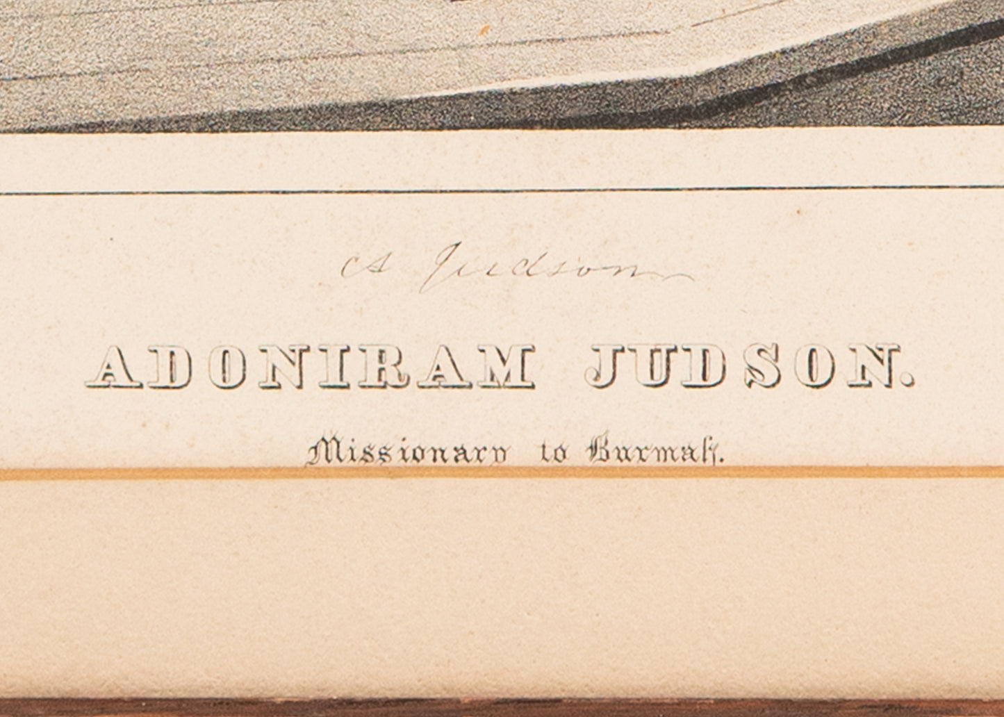 1846 ADONIRAM JUDSON. Exceptional Engraving of the Father of Modern Missions. Scarce.