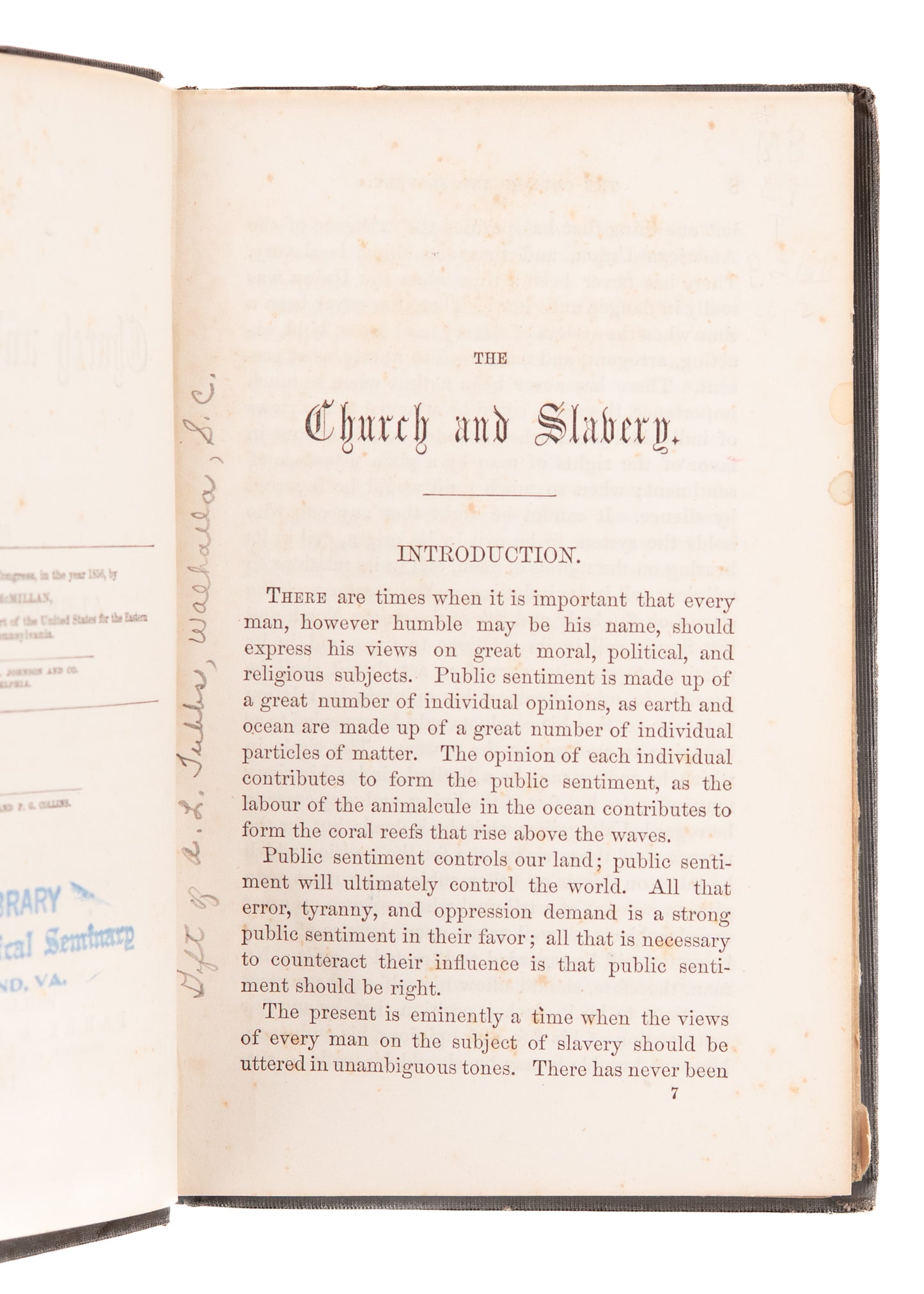 1857 ALBERT BARNES. The Most Influential Presbyterian in America Addresses Slavery.