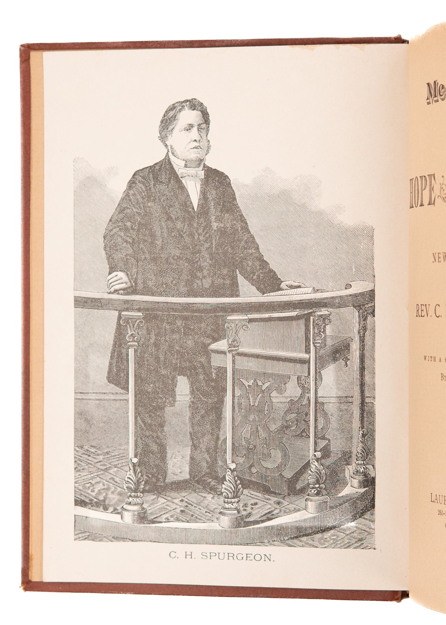 1889 C. H. SPURGEON. Messages of Hope and Faith. First American Edition w/Charming Engraving.