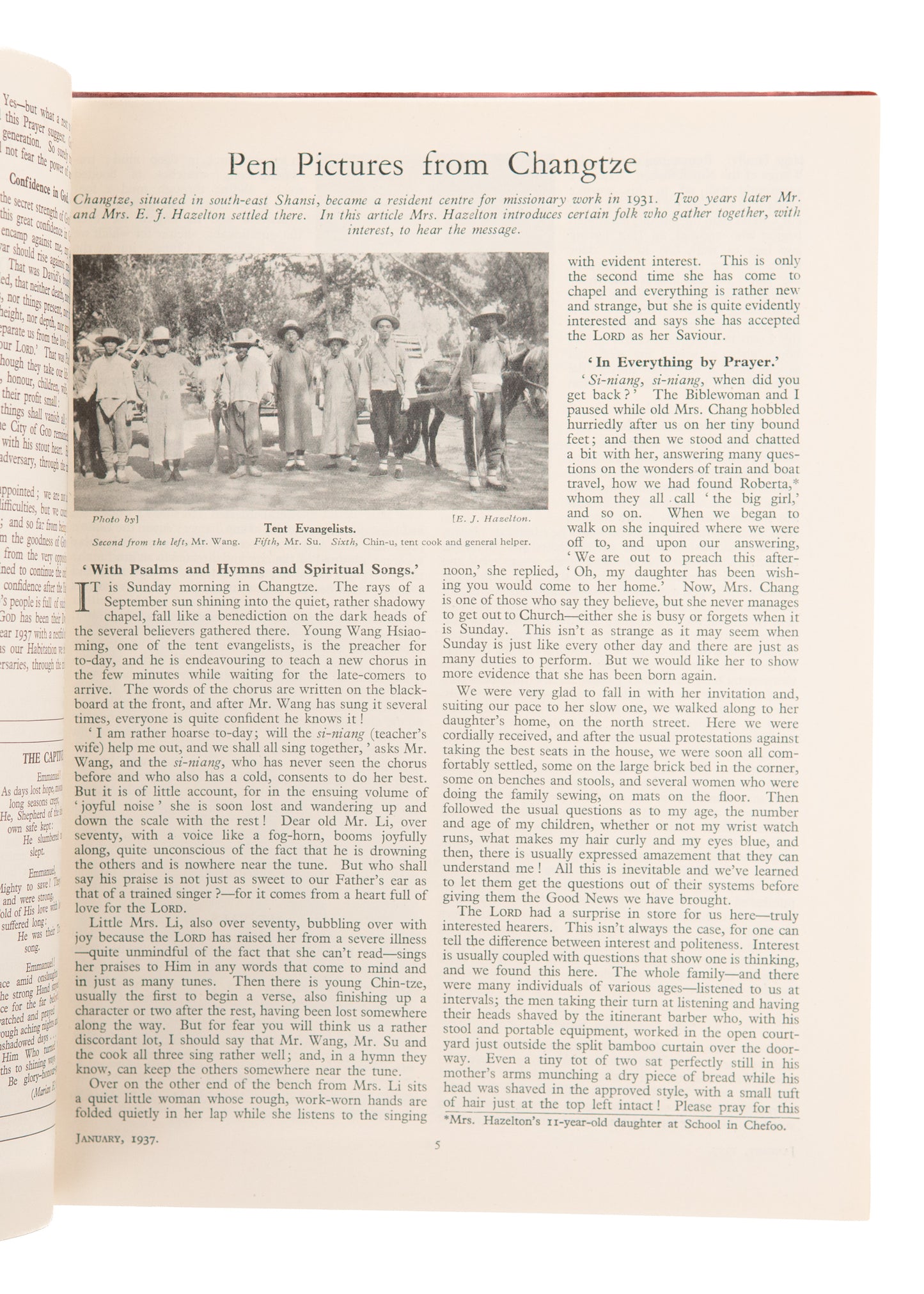 1937 CHINA'S MILLIONS. Martyrdom of Missionaries, Moslems in China, Revival, Rural Chinese Tribes, Thibet.