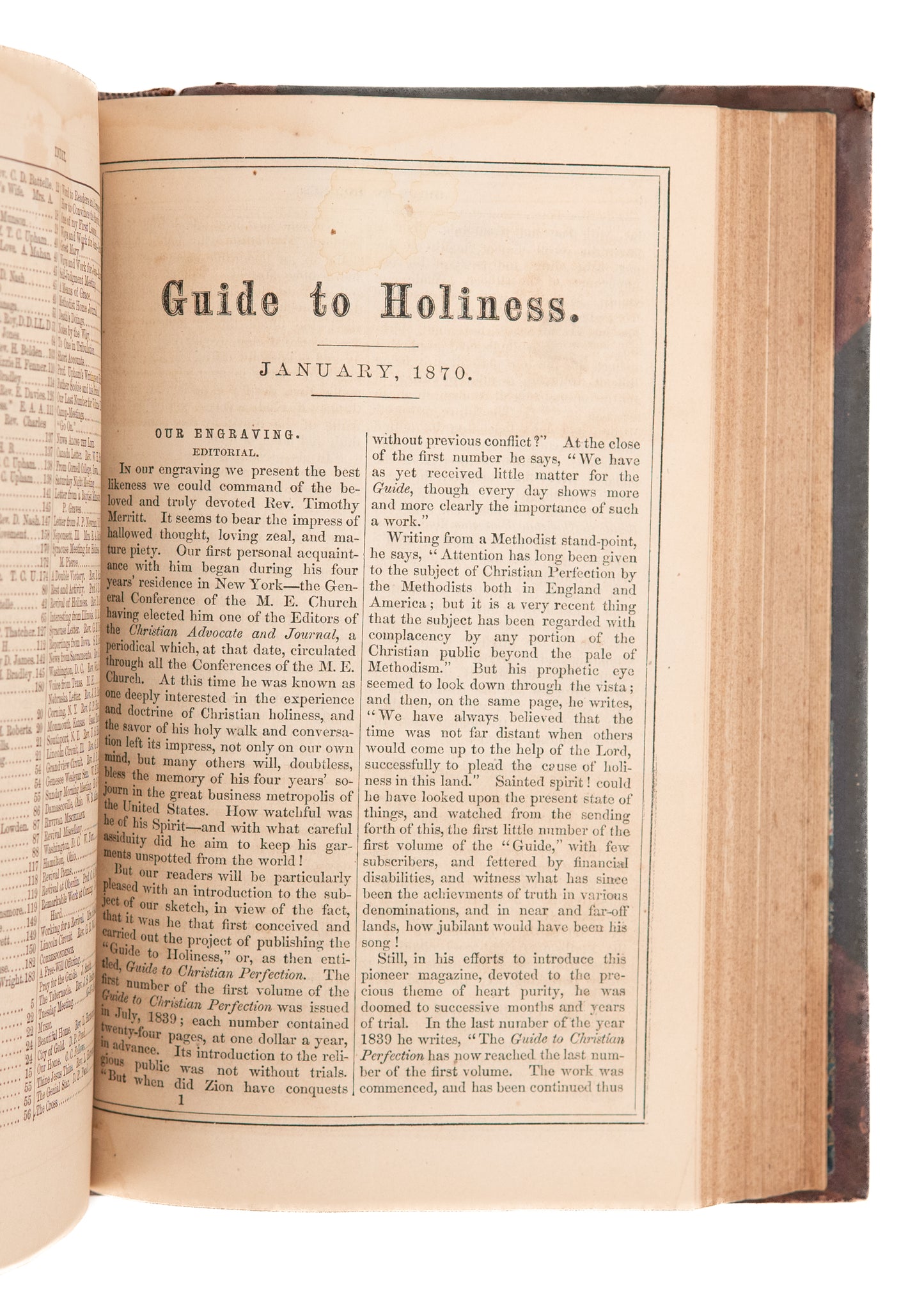 1869-1870 W. C. AND PHOEBE PALMER. The Guide to Holiness Magazine. Four-Volume Sammelband.