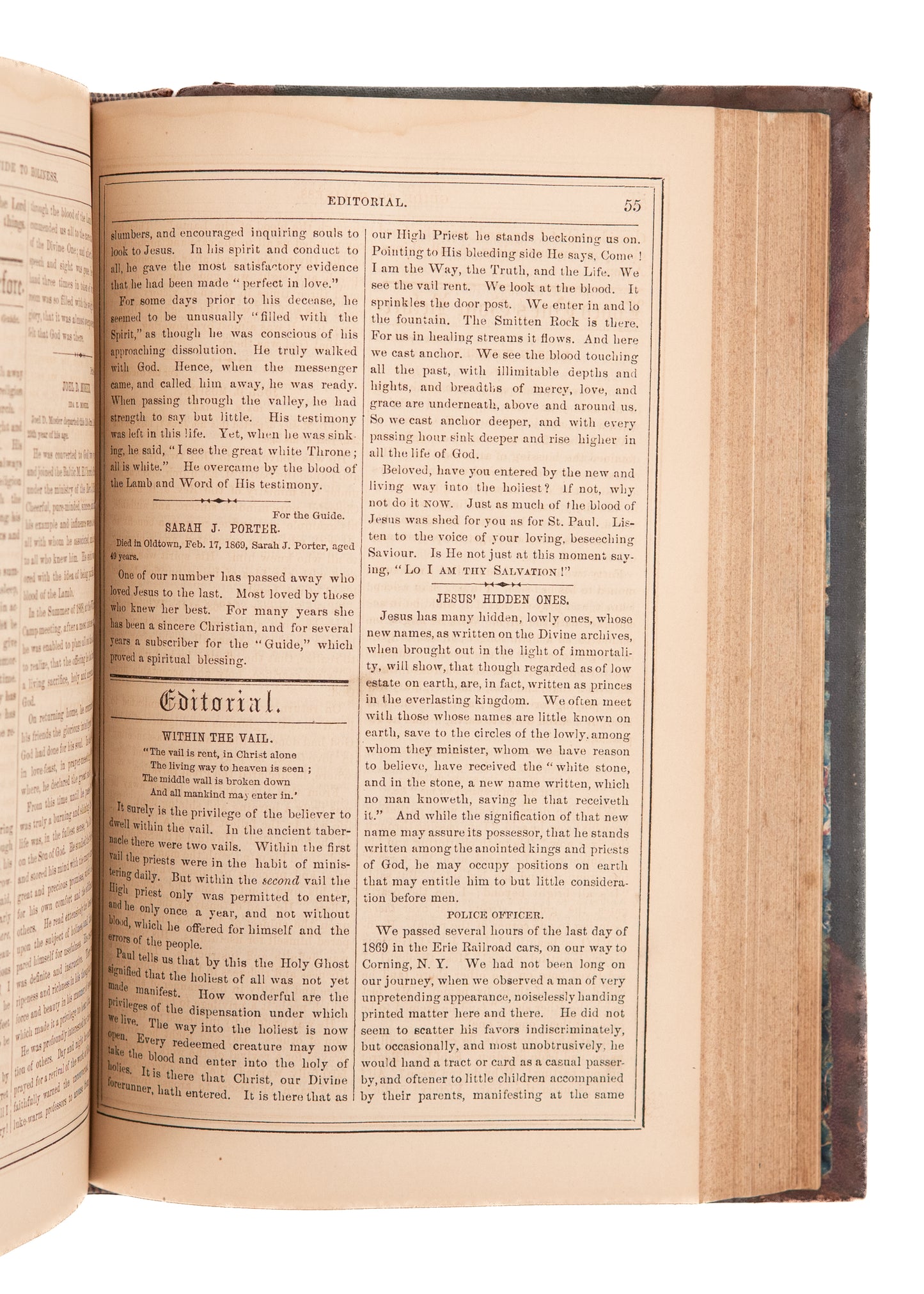 1869-1870 W. C. AND PHOEBE PALMER. The Guide to Holiness Magazine. Four-Volume Sammelband.