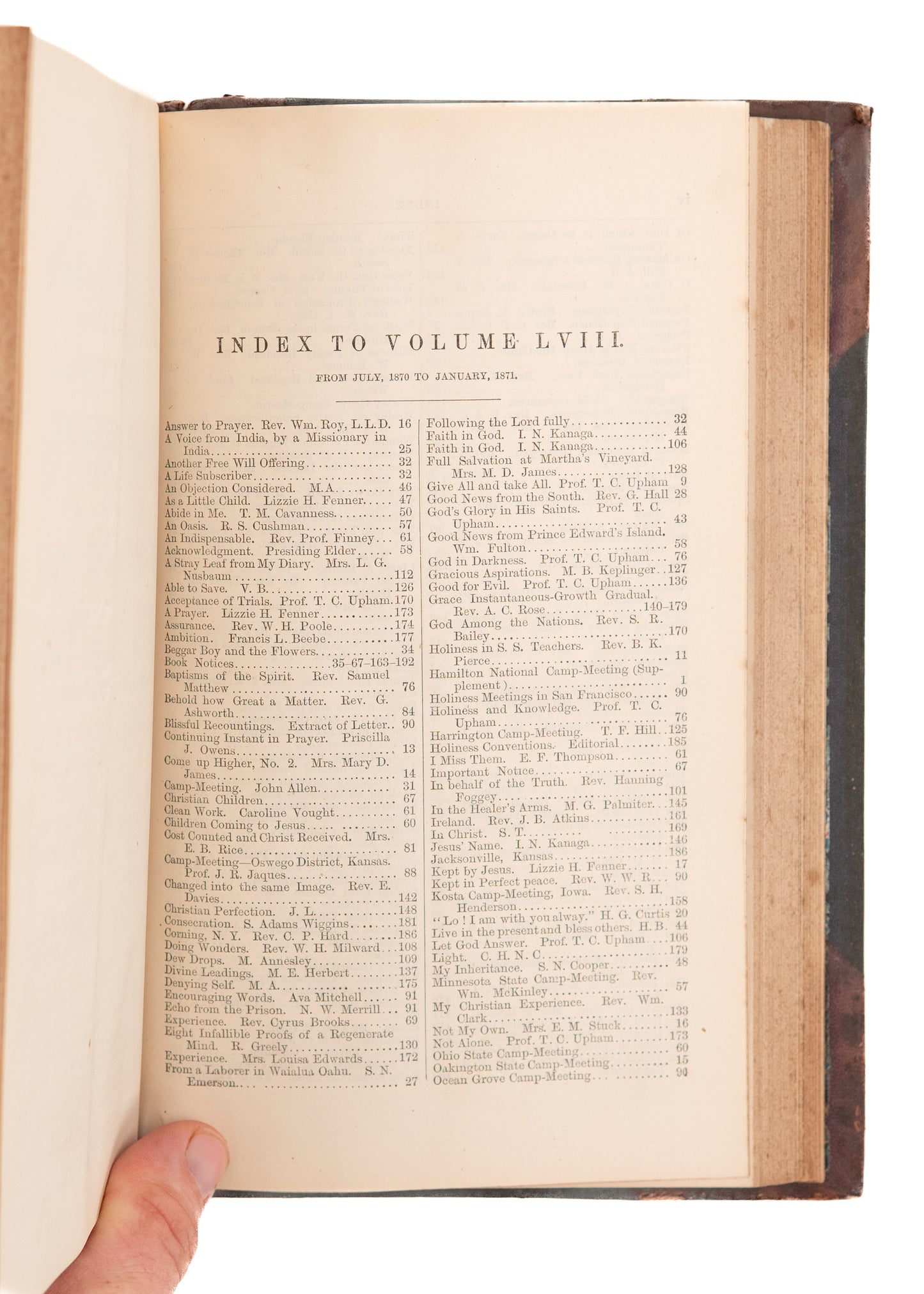 1869-1870 W. C. AND PHOEBE PALMER. The Guide to Holiness Magazine. Four-Volume Sammelband.