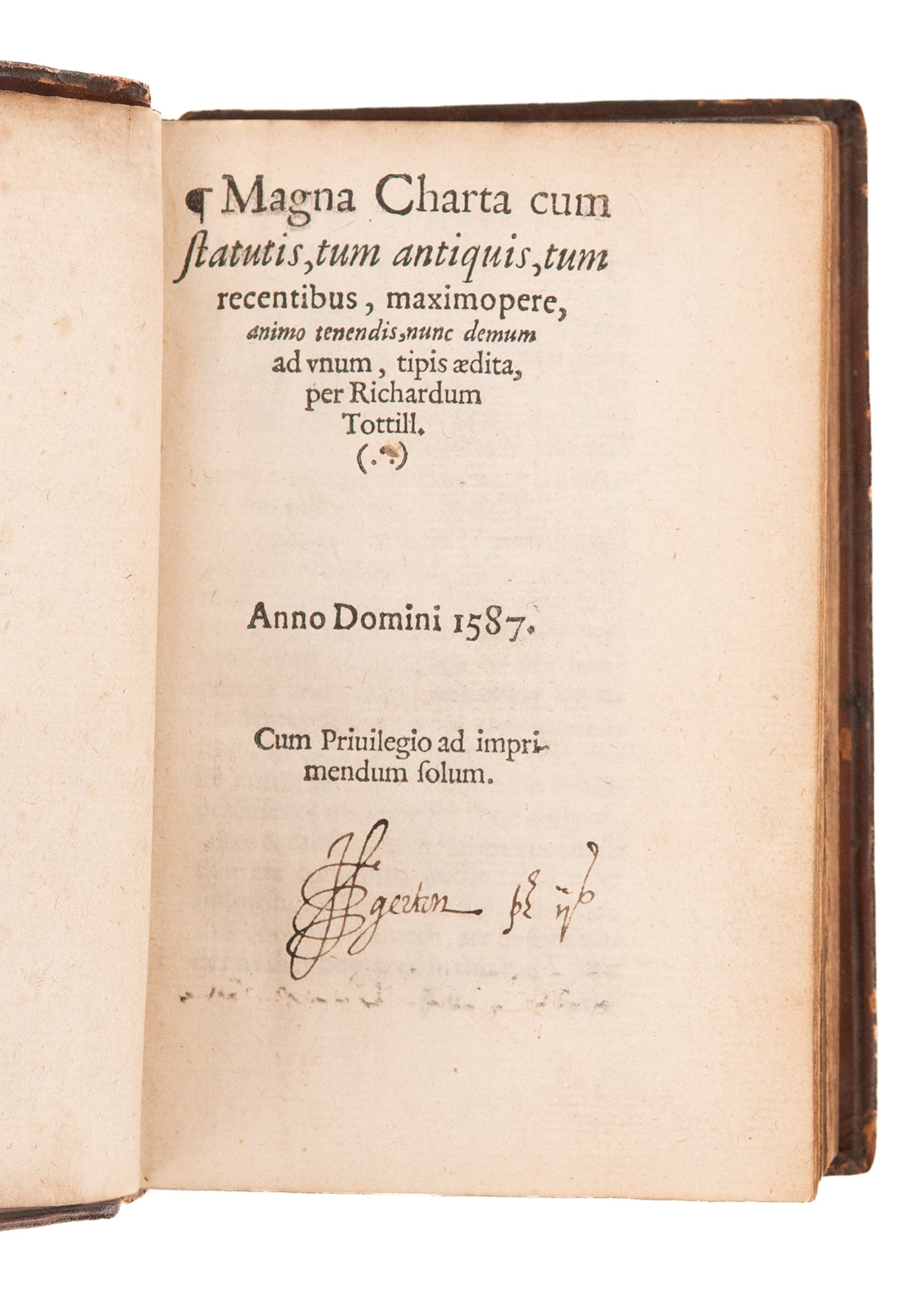 1587 THE MAGNA CARTA. Influenced by Constitution & Declaration of Independence - Owned by King James Solicitor