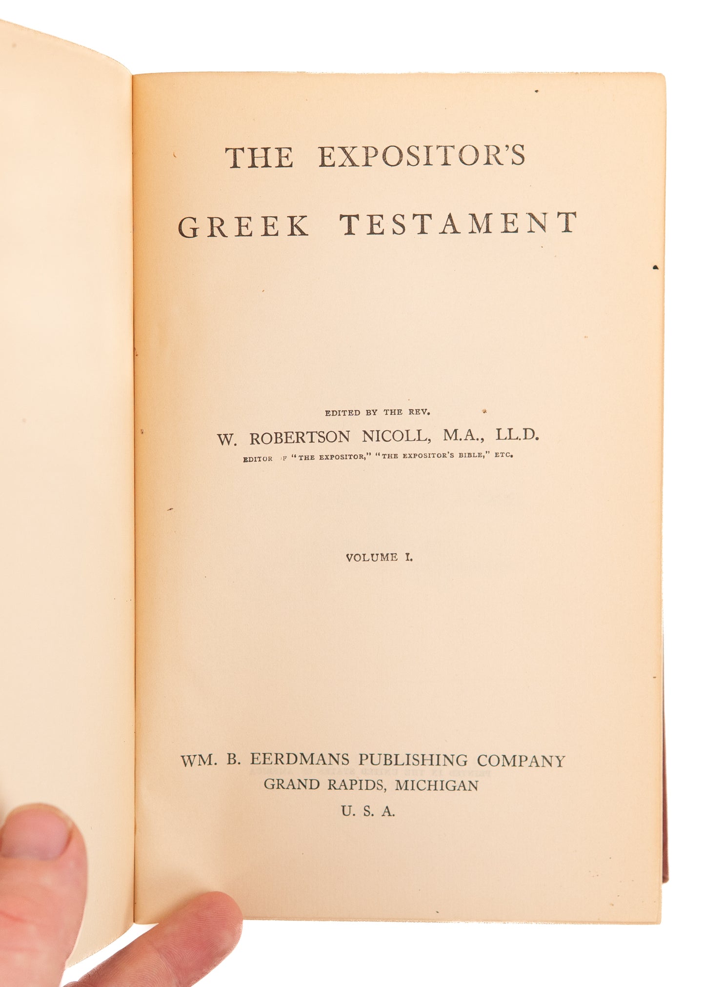 c.1950's W. ROBERTSON NICOLL. The Expositor's Greek Testament. Complete in Five Volumes.