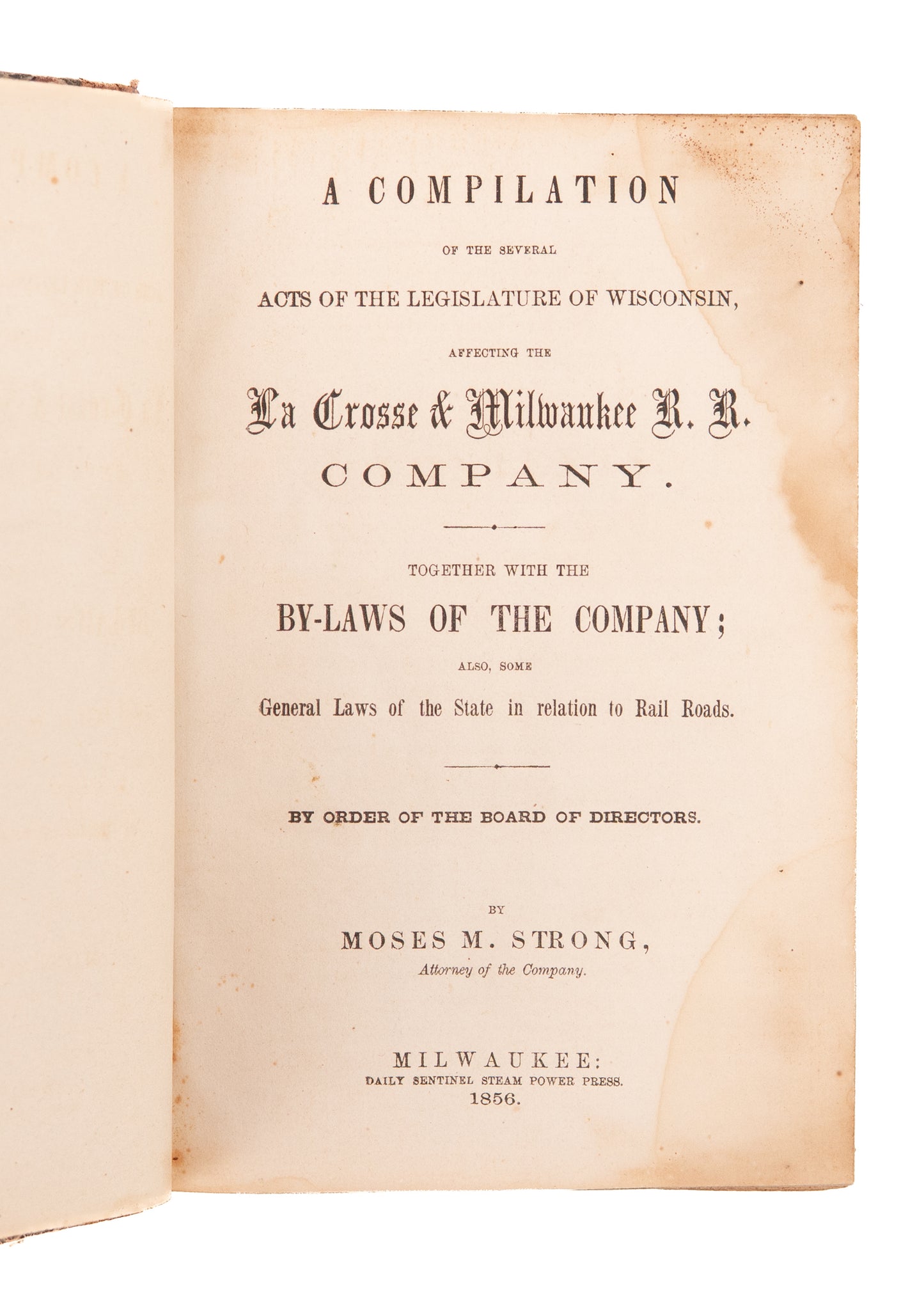 1854-1857 LEWIS & CLARK - NATIVE AMERICANS. 8 Rare Reports for the Mississippi Rail Road Company.