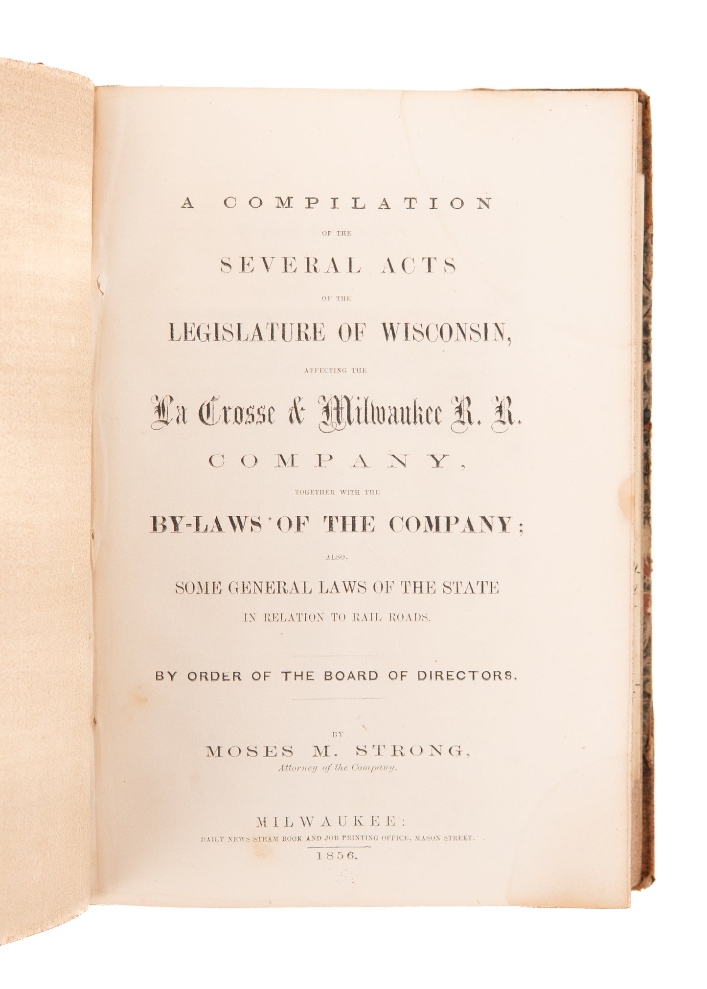 1854-1857 LEWIS & CLARK - NATIVE AMERICANS. 8 Rare Reports for the Mississippi Rail Road Company.