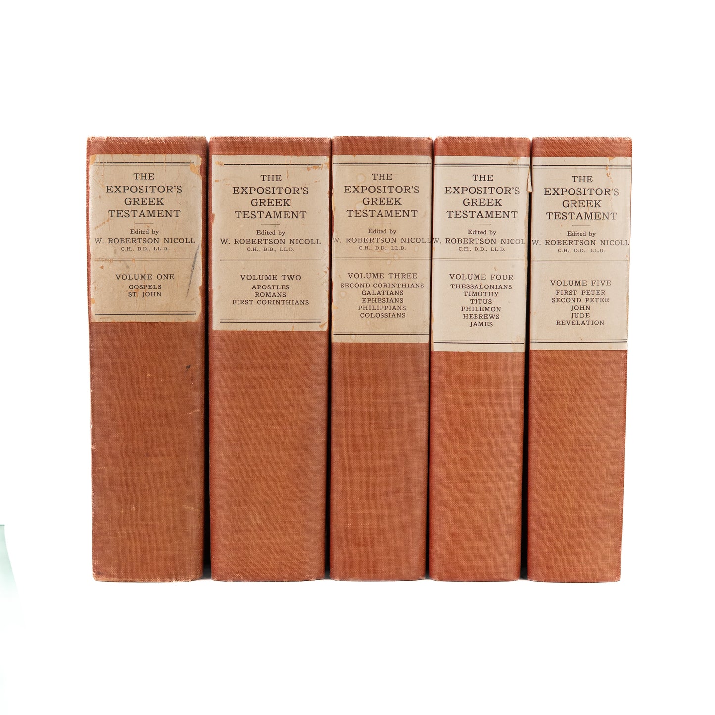c.1950's W. ROBERTSON NICOLL. The Expositor's Greek Testament. Complete in Five Volumes.