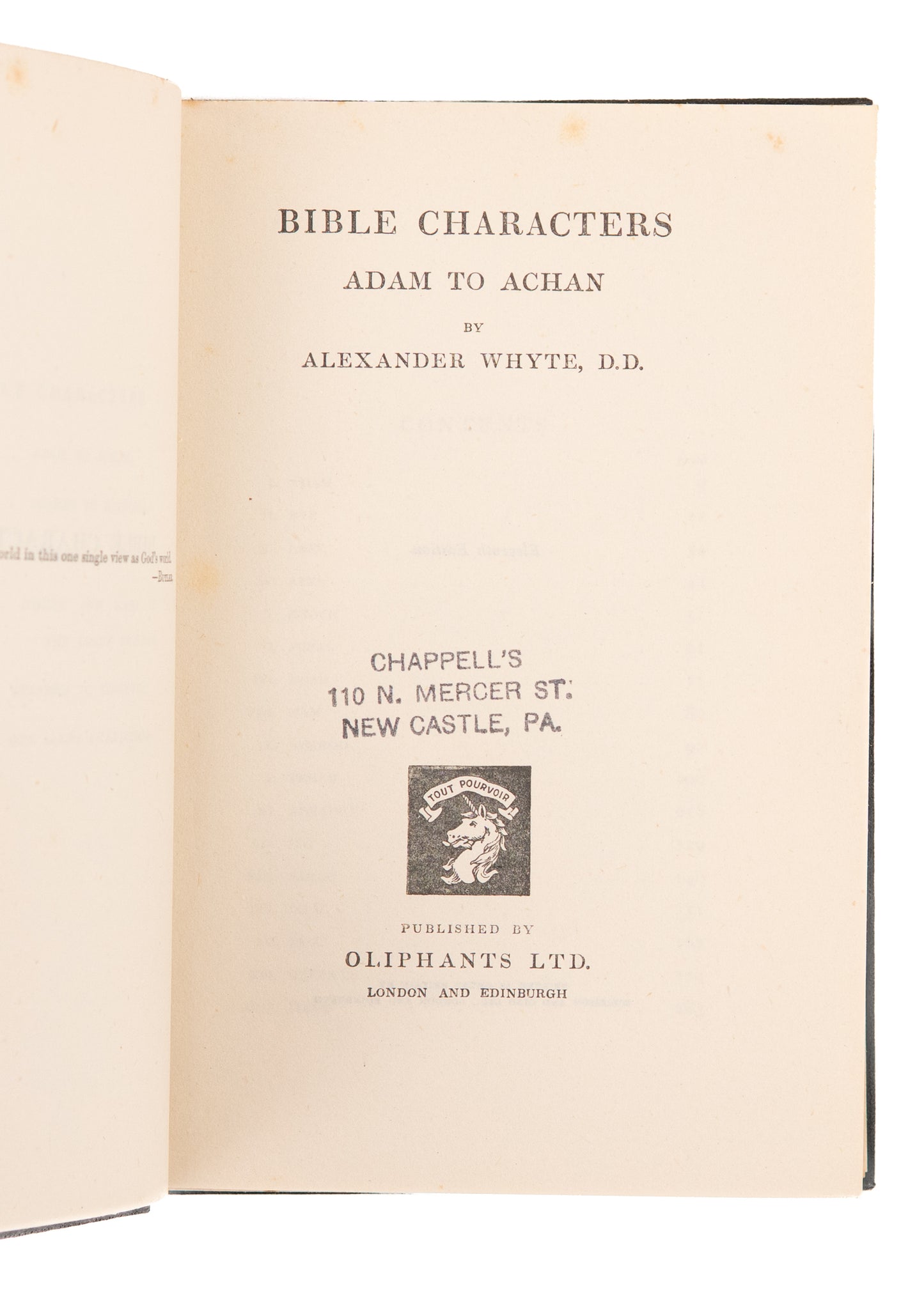 1900 ALEXANDER WHYTE. Bible Characters. Complete 6 Volumes.