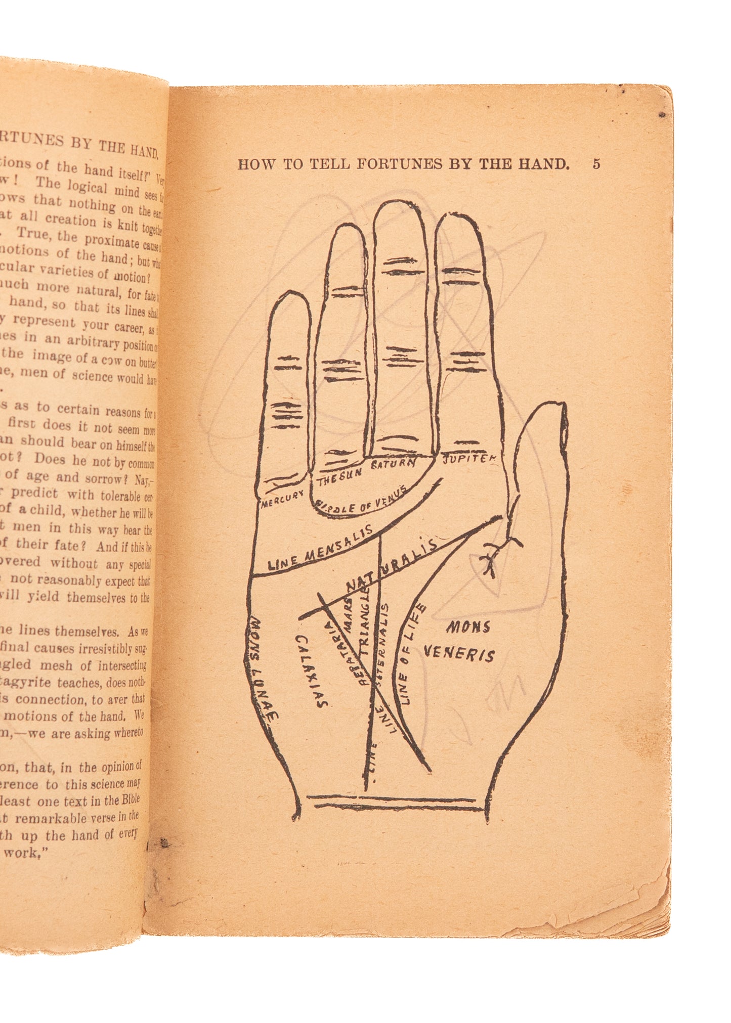 1898 A. ANDERSON. How to Tell Fortunes by Hand. Very Rare on Reading Moles & Scars.