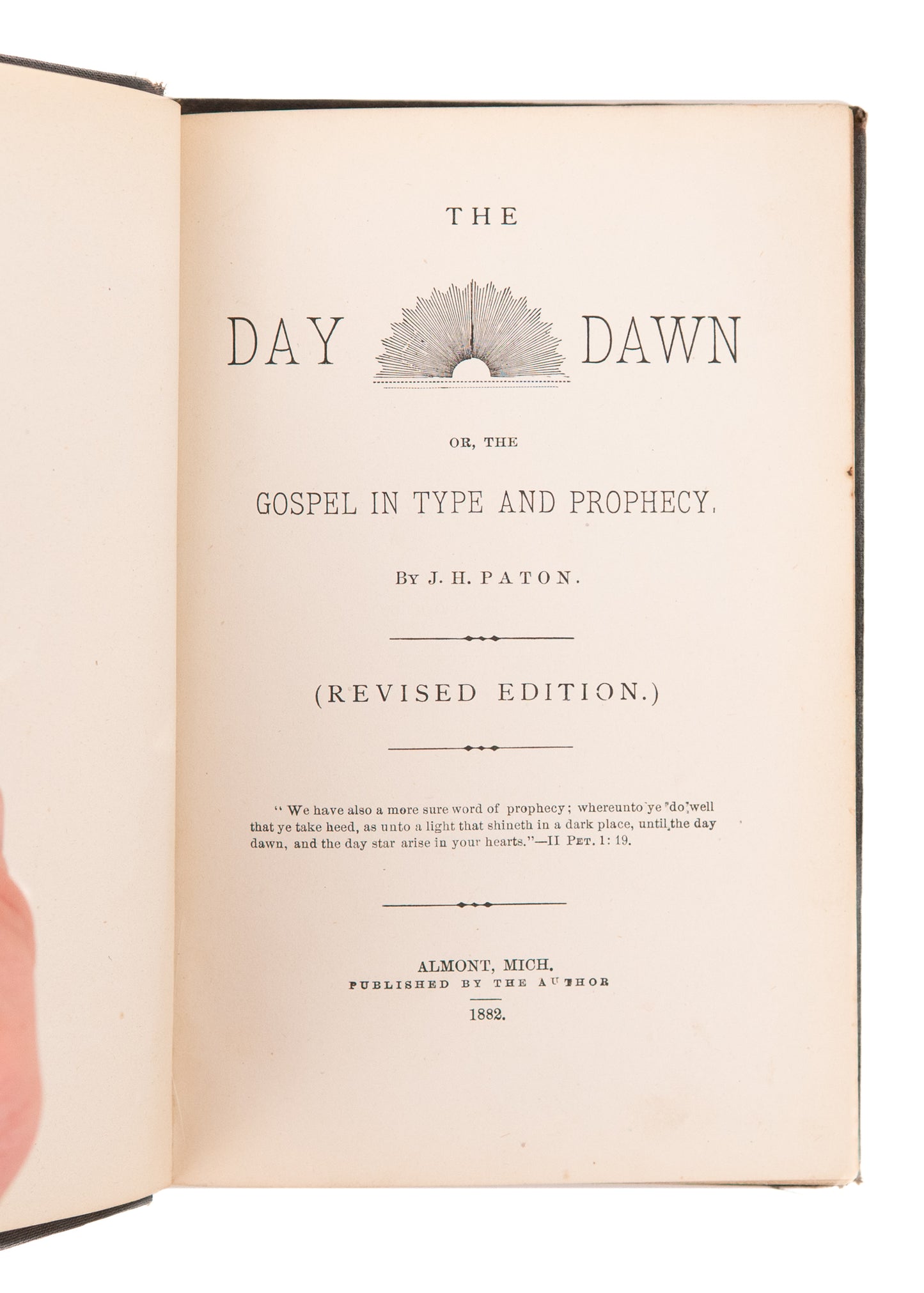 1882. J. H. PATTON. Rare Work by Adventist & Co-Worker with Charles Taze Russell