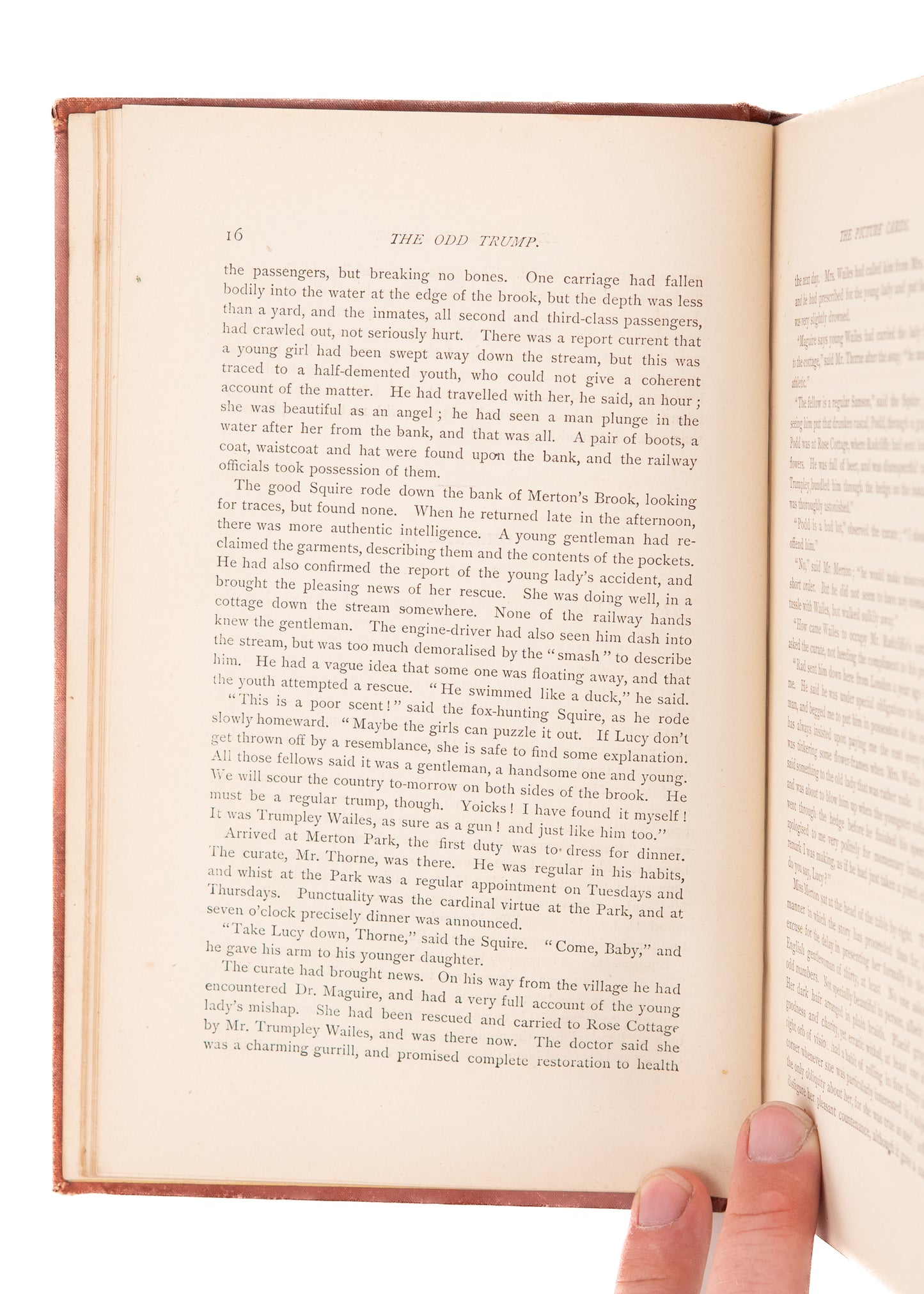 1876 THE ODD TRUMP. Rare Victorian Novel Following Hero "Trump" and His Love-Nemesis, "Clinton."