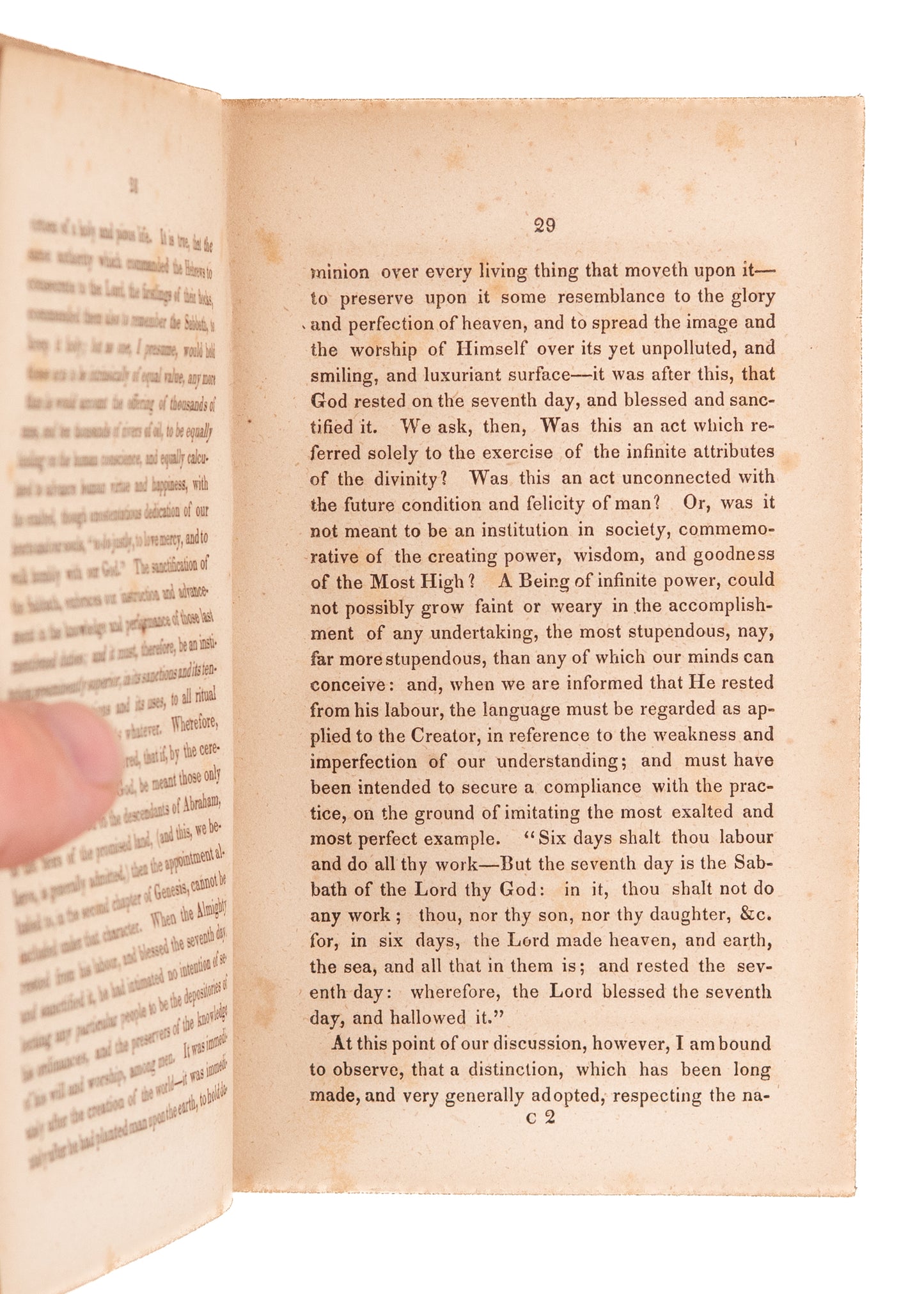 1828 JOHN MACBETH. A Dissertation on the Sabbath. Obligations and Observance. Rare.