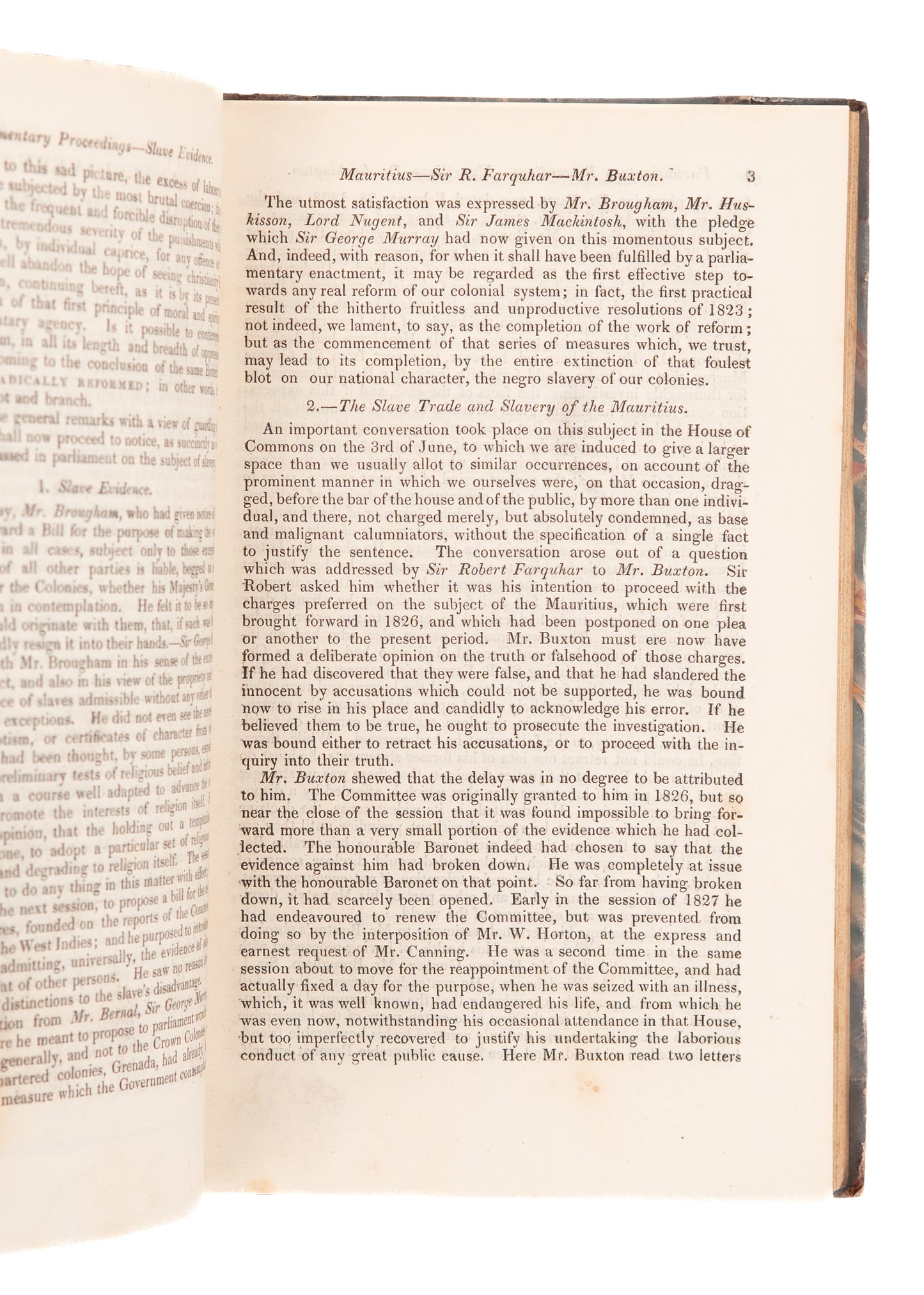 1829-1830 ANTI-SLAVERY REPORTER. William Wilberforce, Thomas Clarkson, Slave Rights, Cruelty to Slaves, &c.