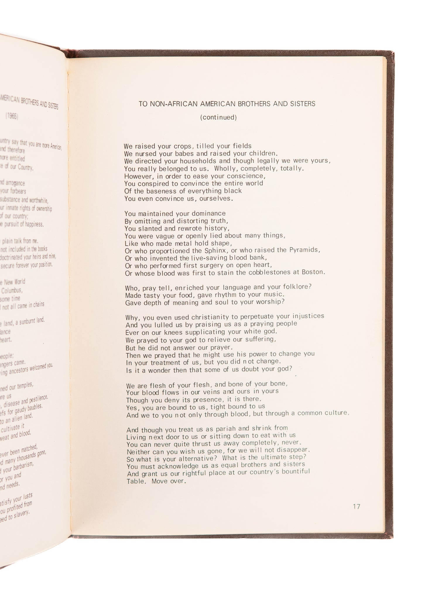 1968 MARGARET BURROUGHS. What Shall I Tell my Children Who Are Black? Signed Chicago Civil Rights.