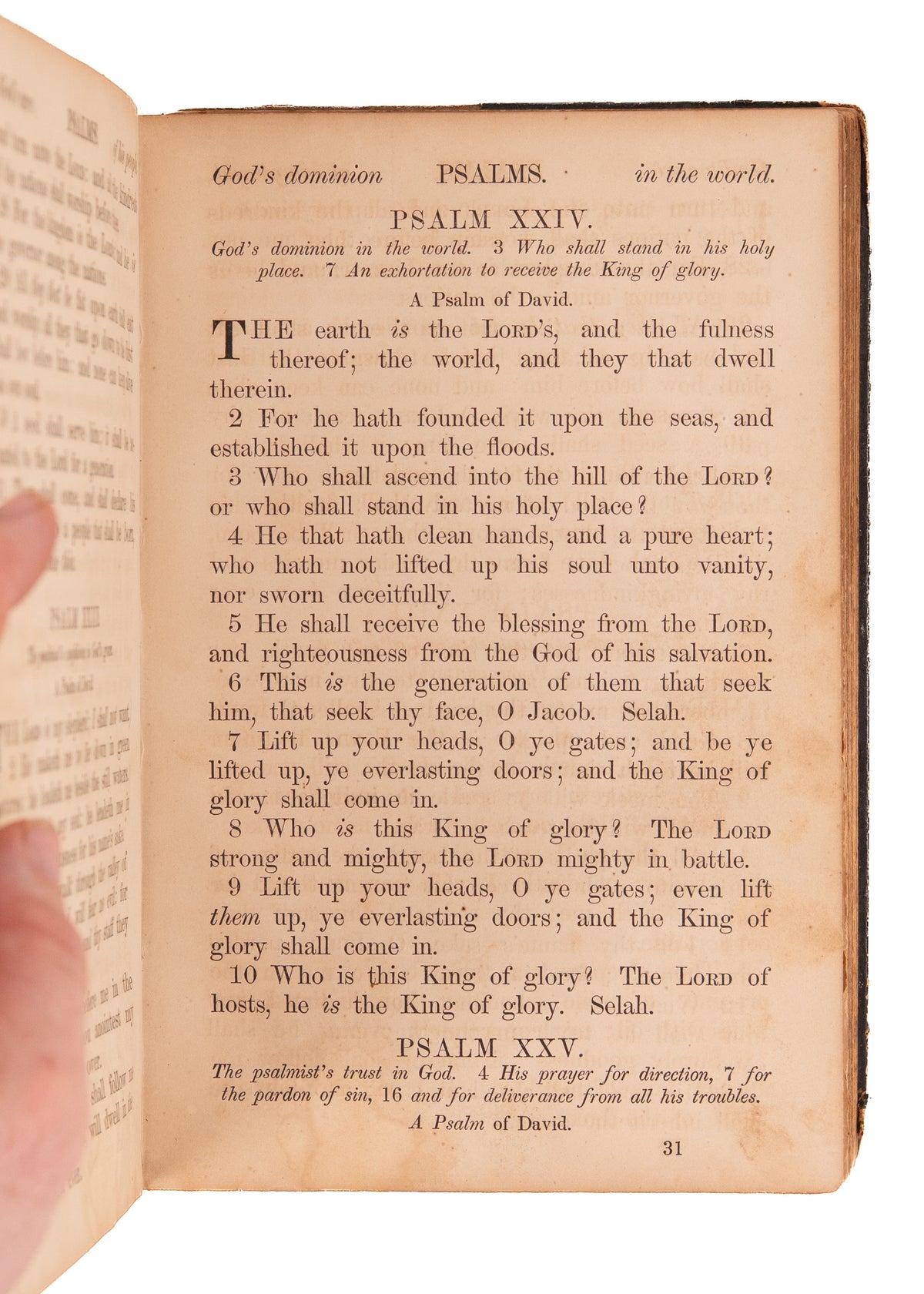 1856 BOOK OF PSALMS. Presented by Civil War Chaplain who Died of Typhoid During the War
