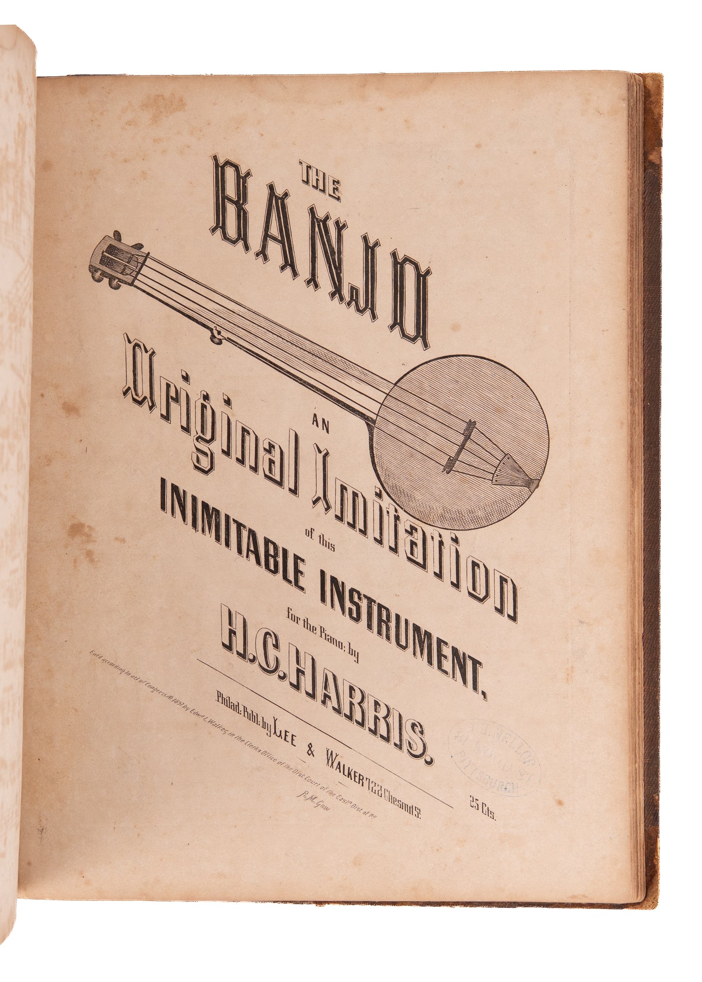 1844-1858 MUSIC SAMMELBAND. P. T. Barnum, Blackface Minstrels, and The Trans-Atlantic Telegraph.