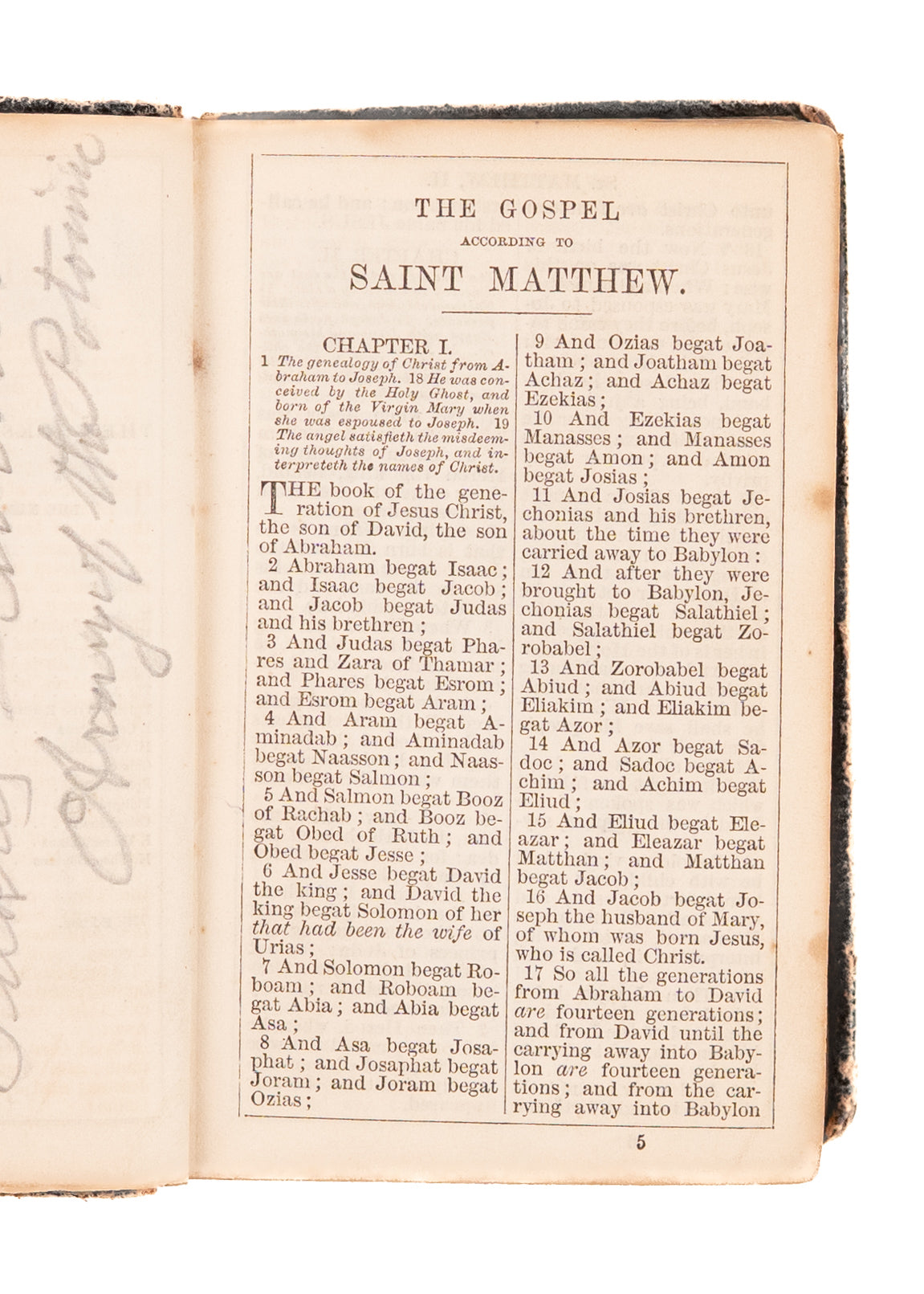 1861 CIVIL WAR BIBLE. Owned by Sergeant at Camp Falmouth, Virginia, 1863. "Officer Grade" Example.