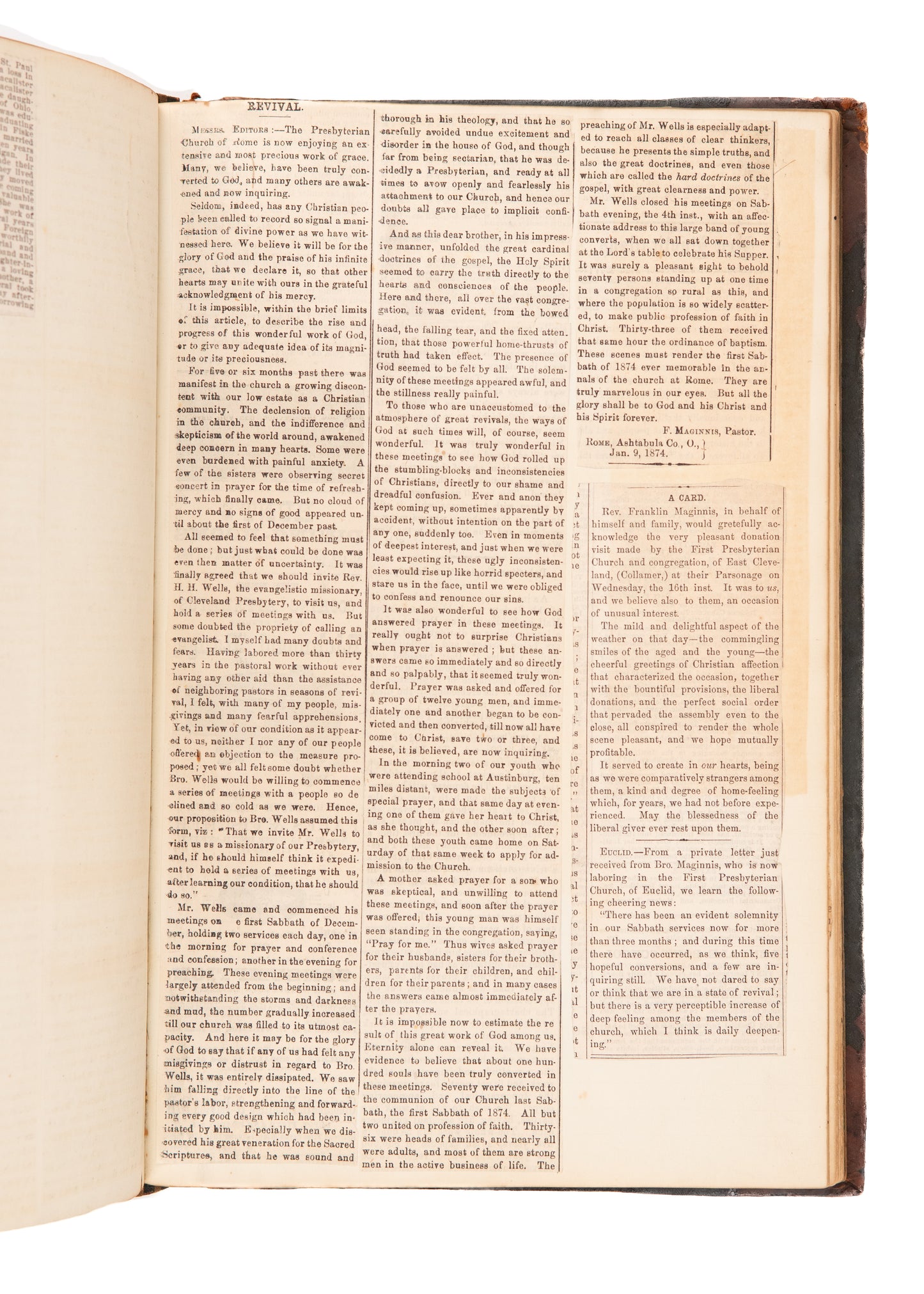 1869 LAKE ERIE FEMALE SEMINARY. Original Poetry by Students. Hub of Suffrage & Abolition.