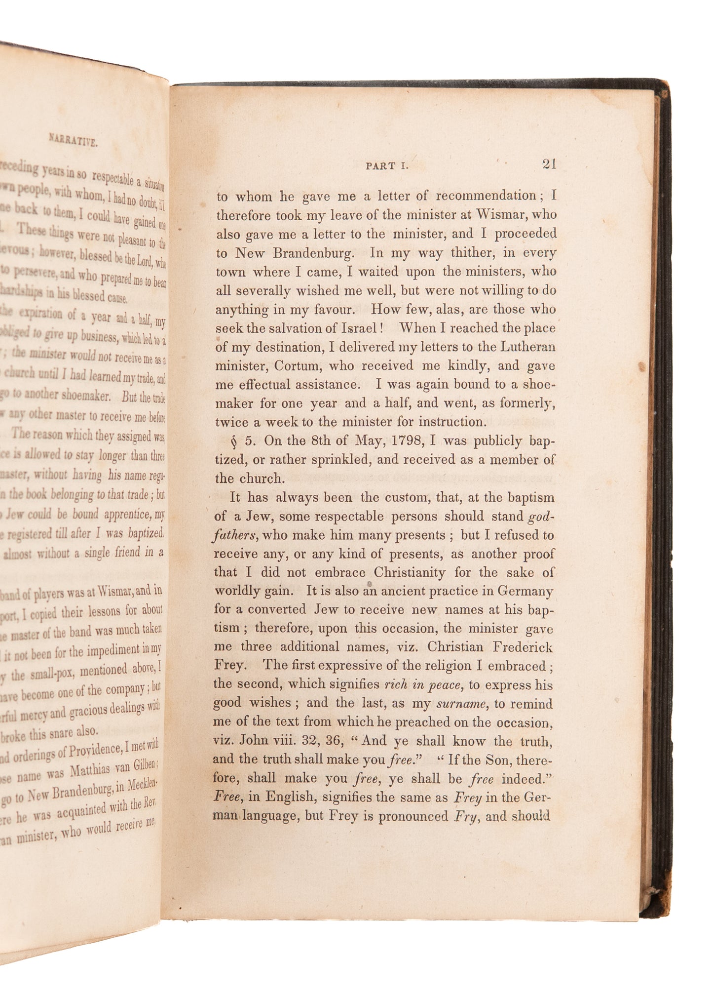 1840 JOSEPH SAMUEL C. F. FREY. The Return of Israel to its Land and its Christ. First Edition.