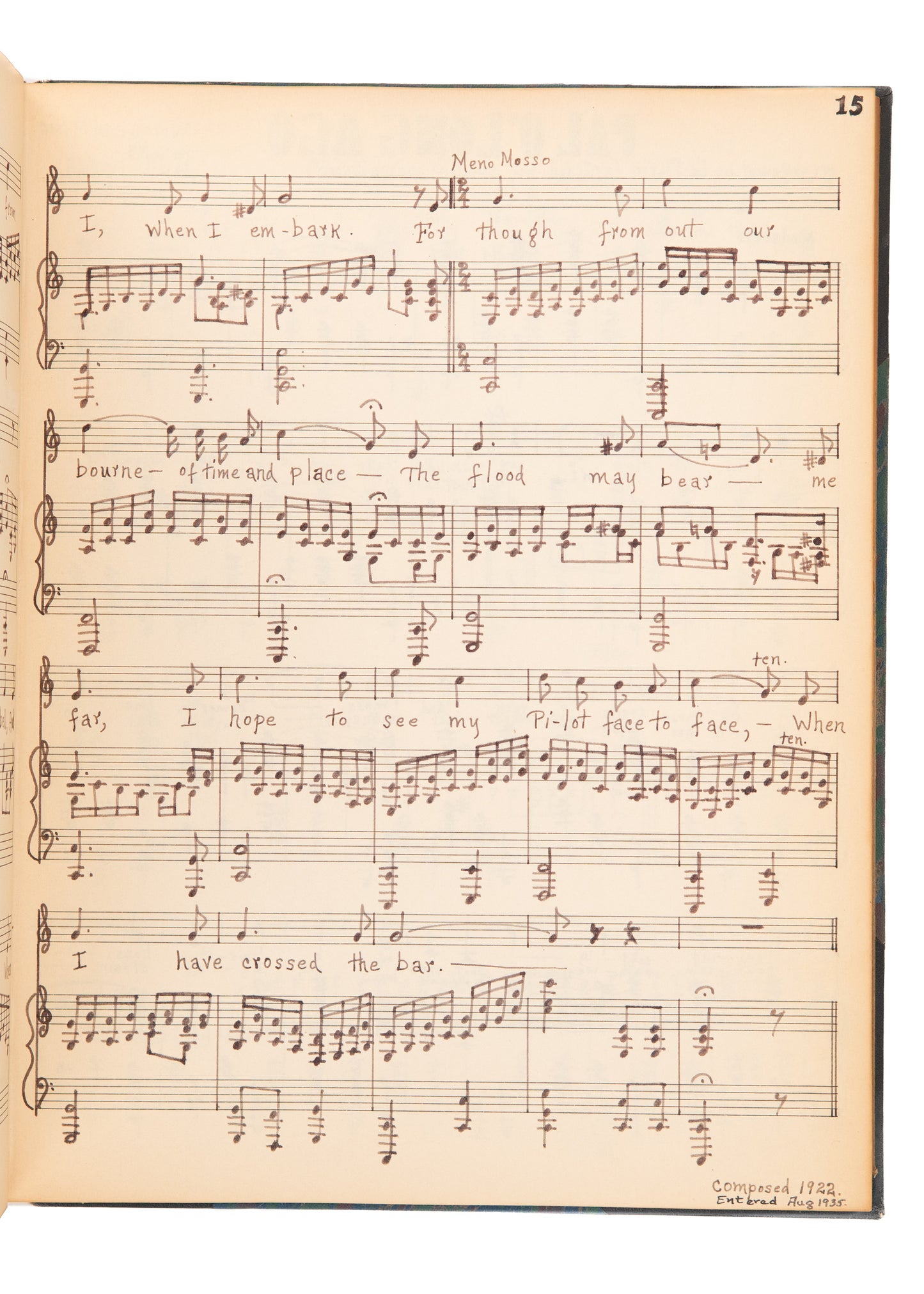 1920's EMERSON C. COX. Early Baptist Composer Unpublished MSs, Including Slavery Song, &c.