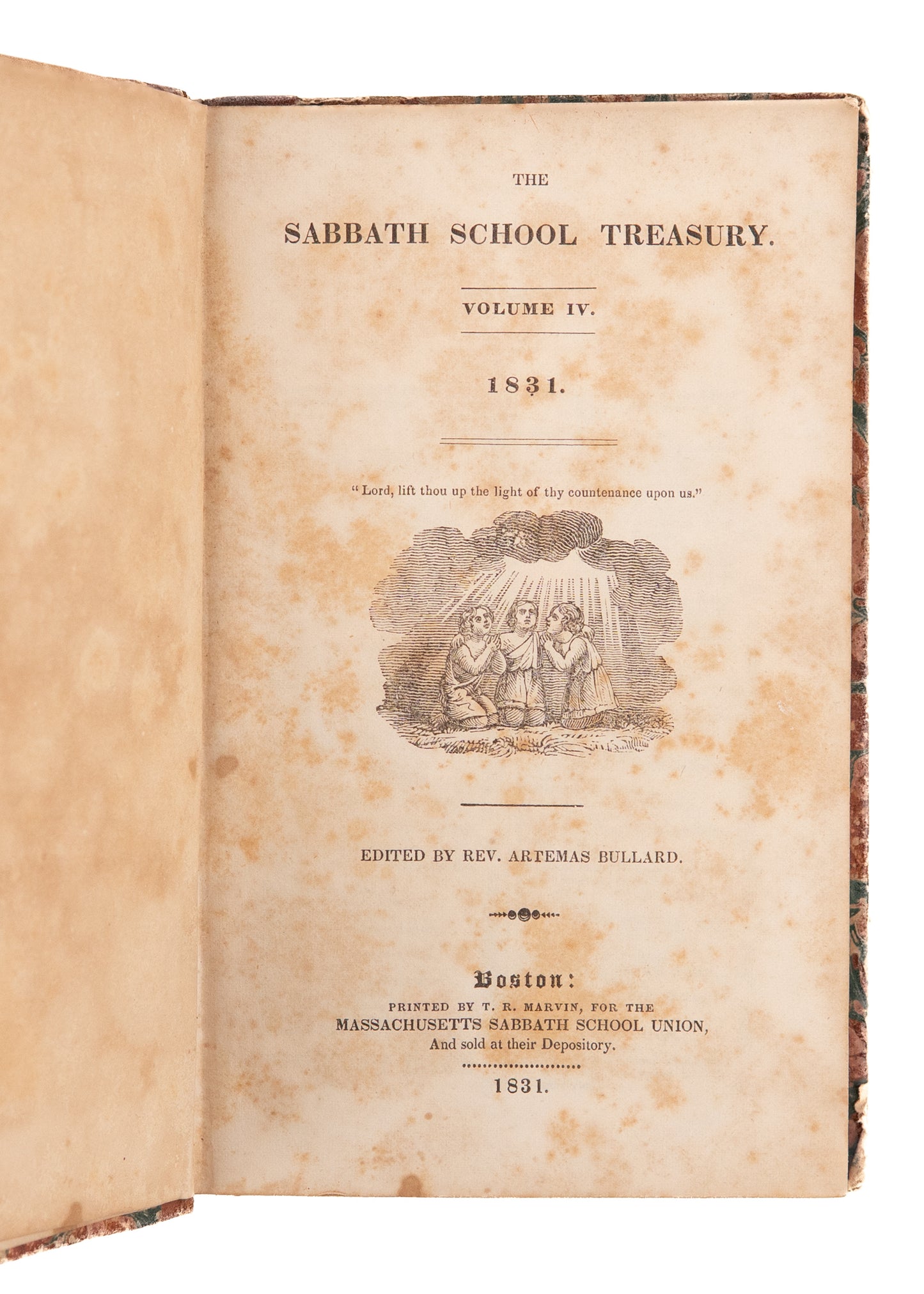 1831 ARTEMAS BULLARD. Sabbath School Treasury. Indians as Slave Owners, Westward Expansion, &c.
