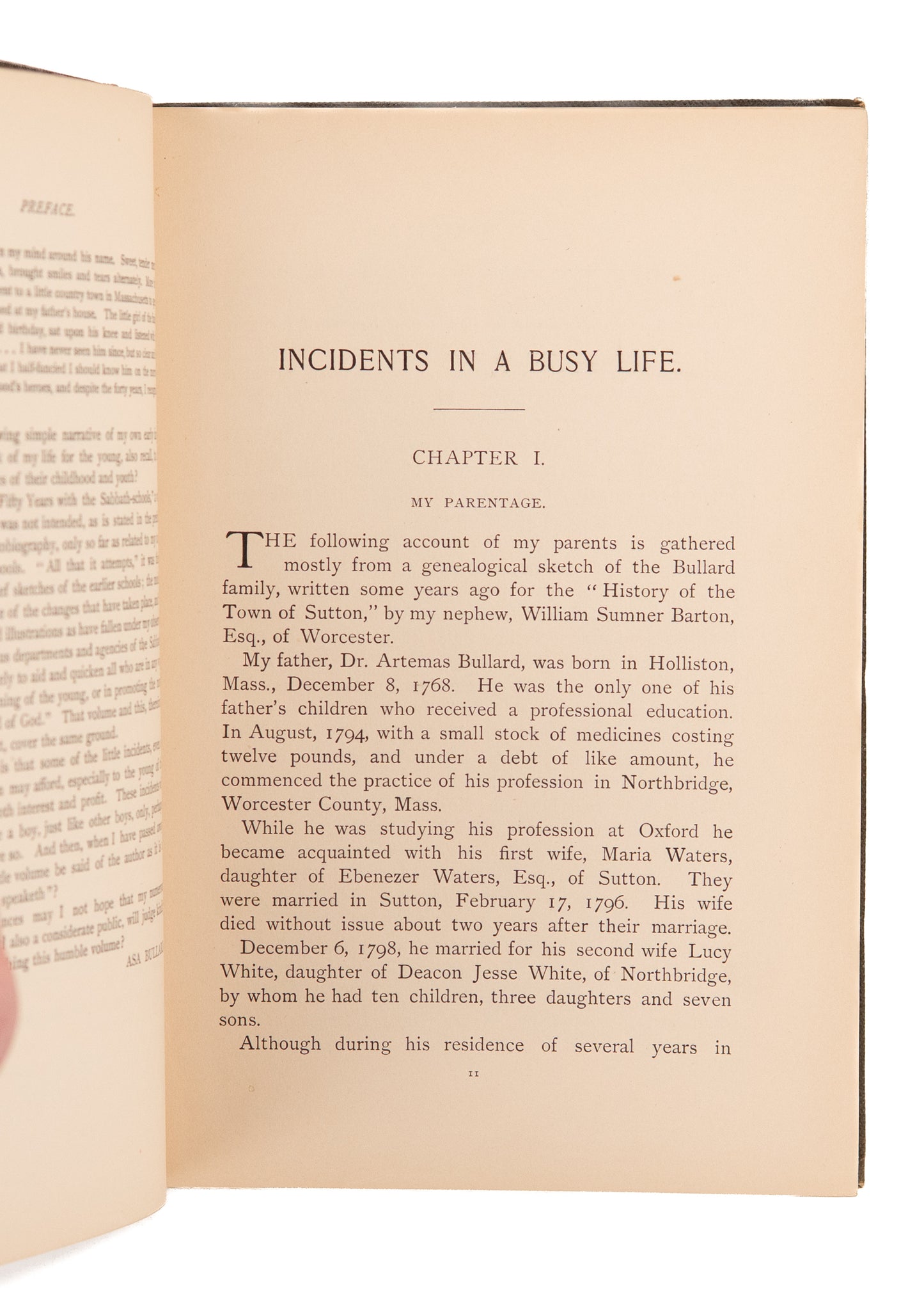 1888 ASA BULLARD. Incidents in a Busy Life - Sabbath School Pioneer - Emily Dickinson.