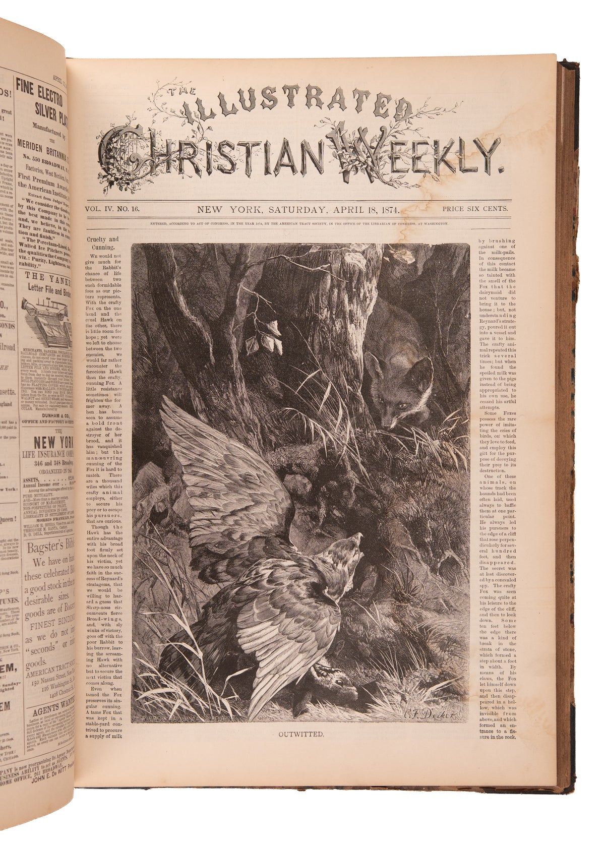 1874 ILLUSTRATED CHRISTIAN WEEKLY. Revival in Scotland, Mormonism, Freedmen, Women's Rights, &c