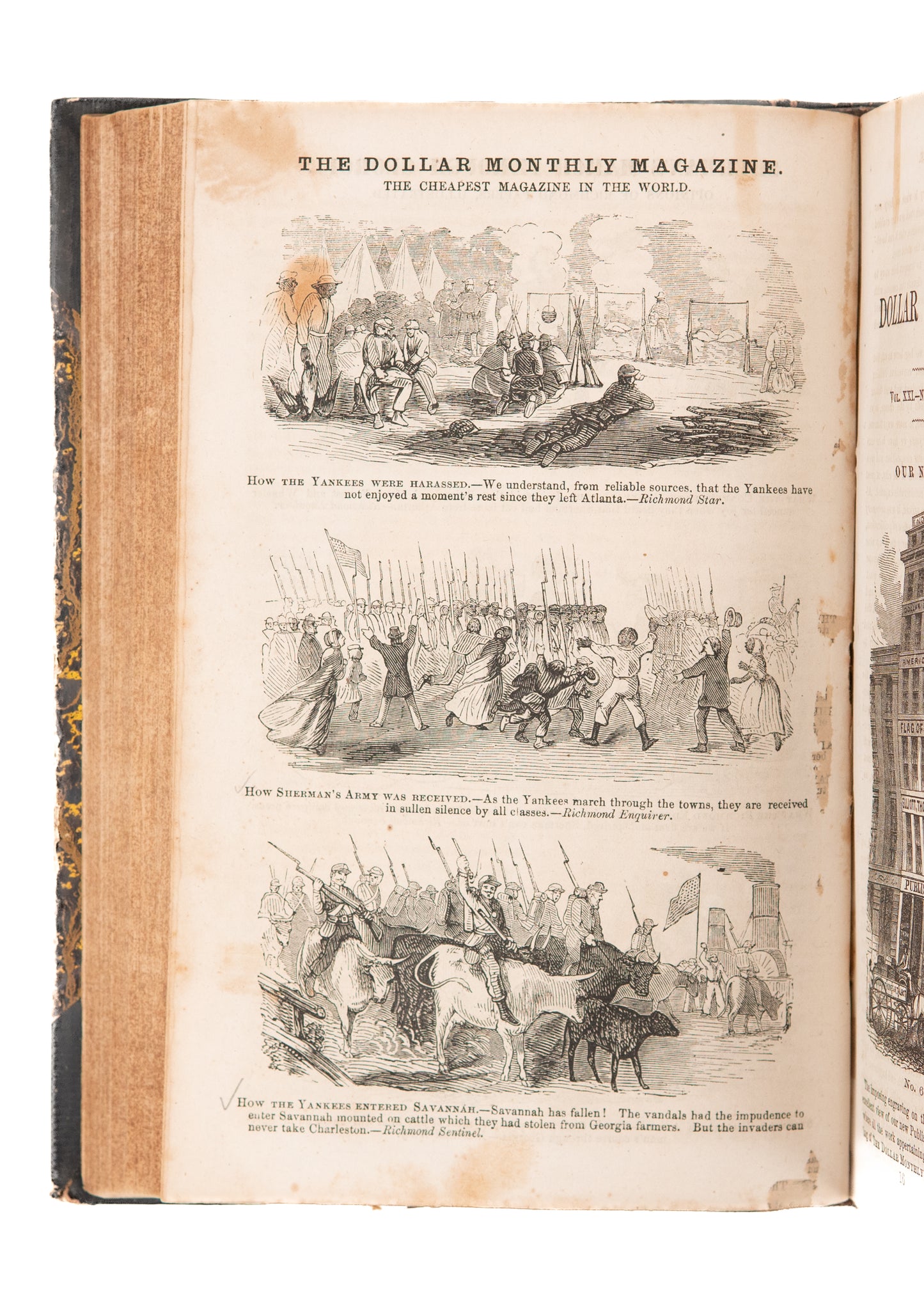 1865 THE DOLLAR MAGAZINE. Civil War, Runaway Slaves, Mormons, and More. Excellent. 1008pp.