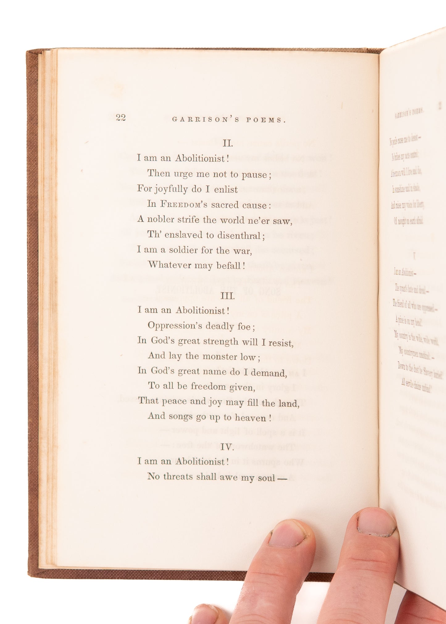 1843 William Lloyd Garrison. Sonnets and Other Poems on the Abolition of Slavery. Abolitionist Provenance.