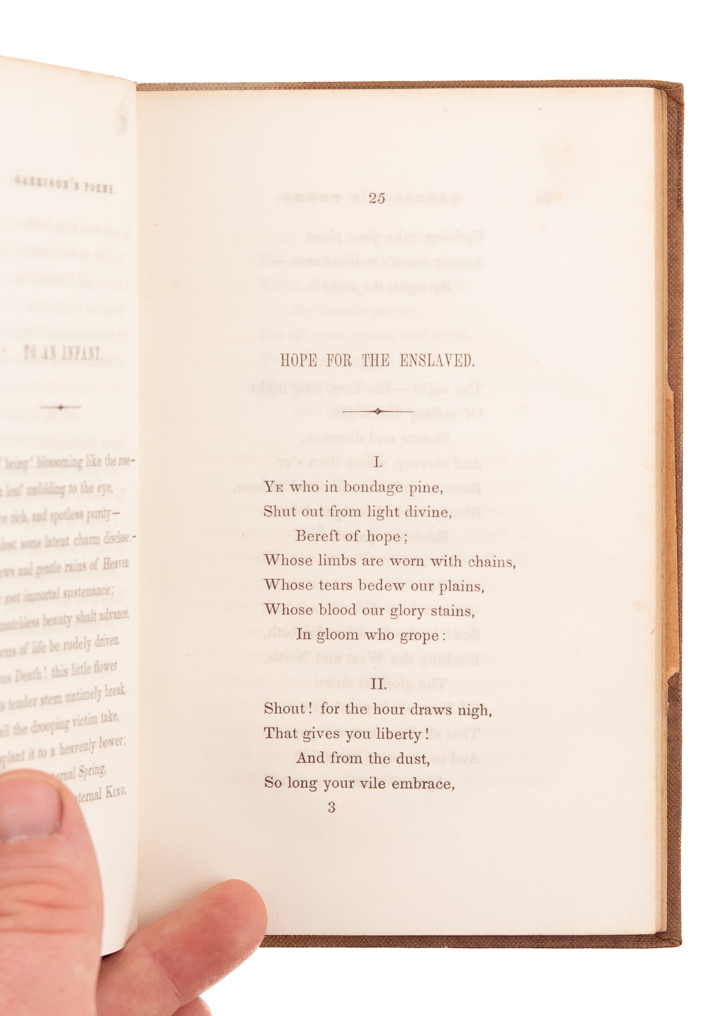 1843 William Lloyd Garrison. Sonnets and Other Poems on the Abolition of Slavery. Abolitionist Provenance.