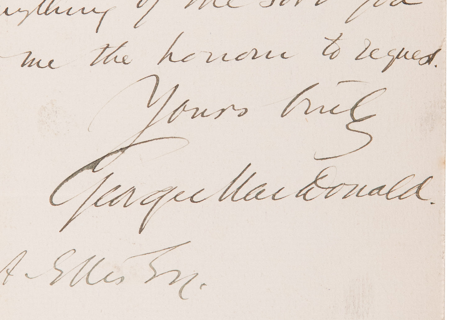 1880 GEORGE MACDONALD. Superb, One Page Framing Example Autograph Letter. C. S. Lewis "Mentor"