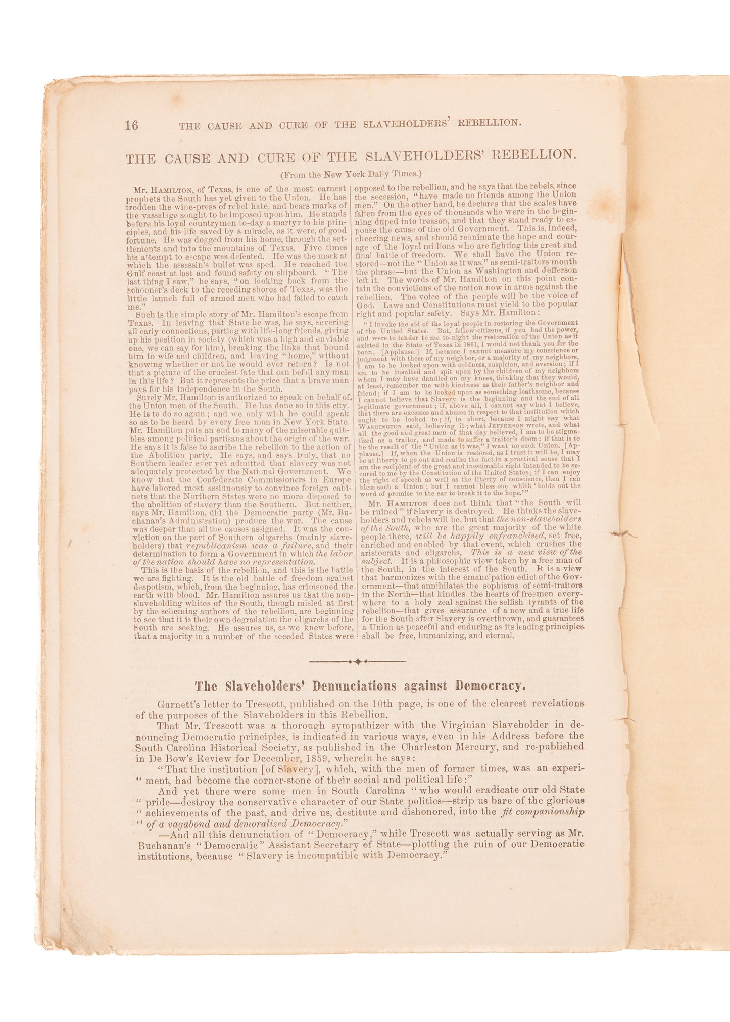 1862 HENRY O'RIELLY. Origins and Objects of the Slaveholders' Conspiracy. Slavery as Class Struggle.