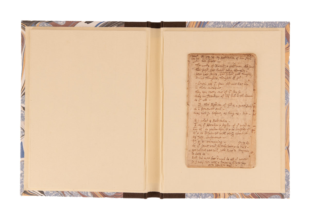 1693 MATTHEW HENRY. Matthew Henry MSs Sermon "My Meditation of Him Shall be Sweet" on Christian Contemplation.