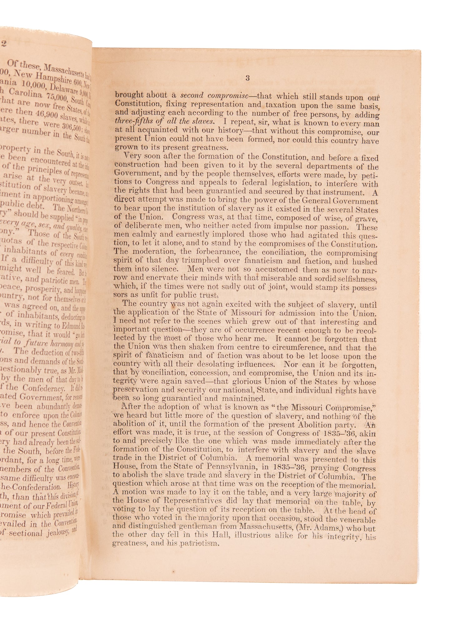 1849 INDIANA SLAVERY. An Indiana Moderate Tries to Bridge the Gap on Slavery . . . Instantly Fails.