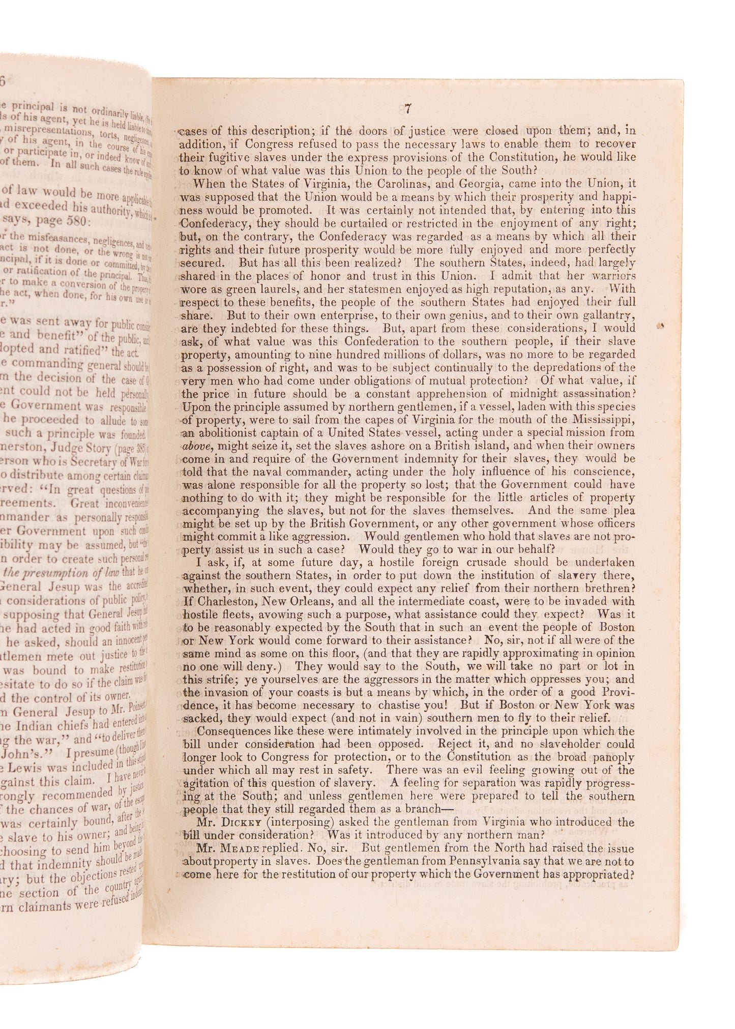 1849 BLACK SEMINOLE SLAVE. Slave Owner Sues Government for Payment for Seminole Slave Interpreter.