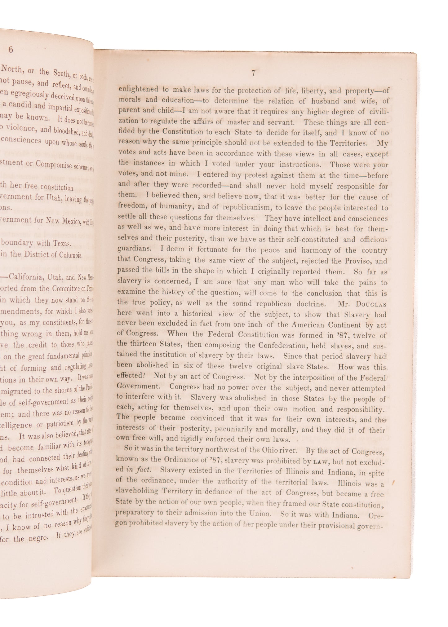 1851 STEPHEN A. DOUGLASS. Abraham Lincoln's Political Nemesis Defends Fugitive Slave Act