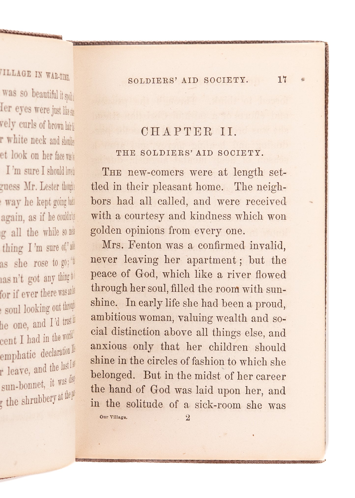 1863 CIVIL WAR. Our Village in War-Time. First-Hand Account of Impact of Civil War on Daily Life.