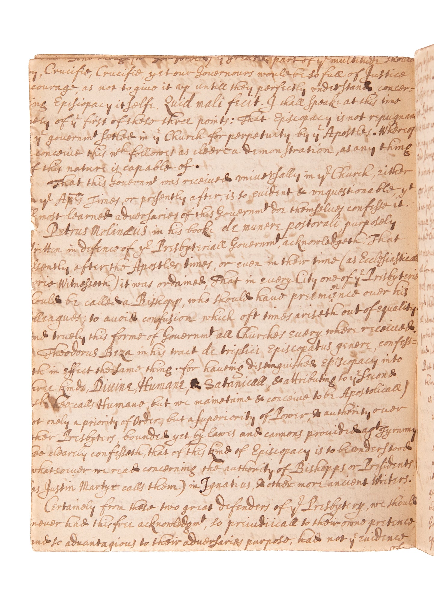 1644 WILLIAM CHILLINGWORTH. Original MSs. Apostolic Origins of Episcopacy - Influenced John Wesley. Anti-Presbyterian.