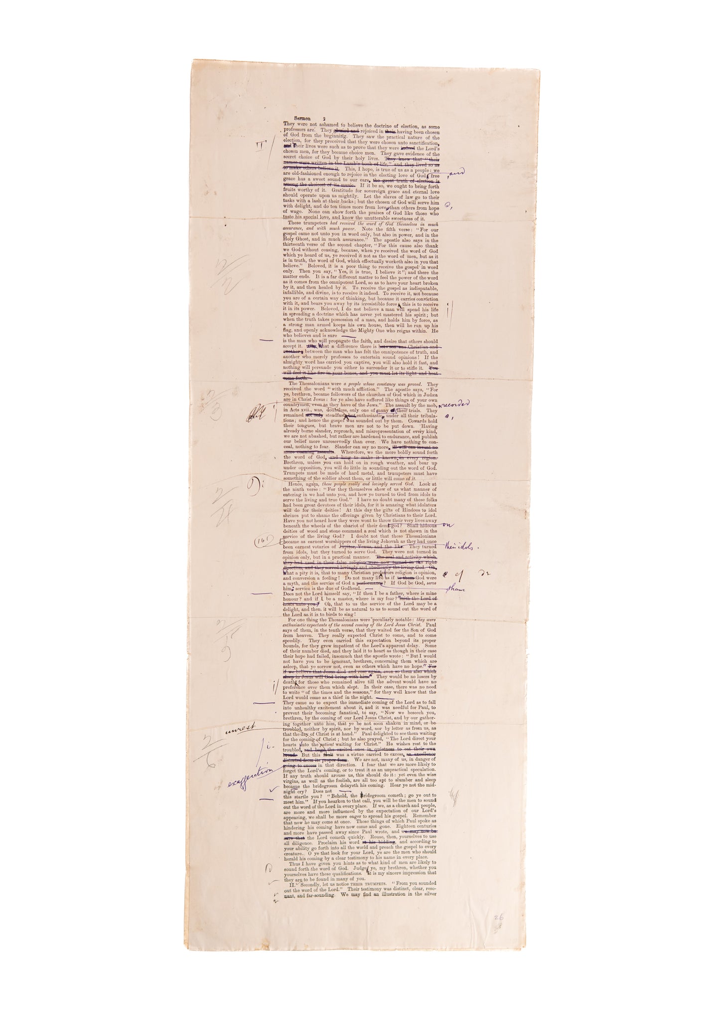 1889 C. H. SPURGEON. Autograph Sermon on Return of Christ and Urgency in Preaching and Evangelism.