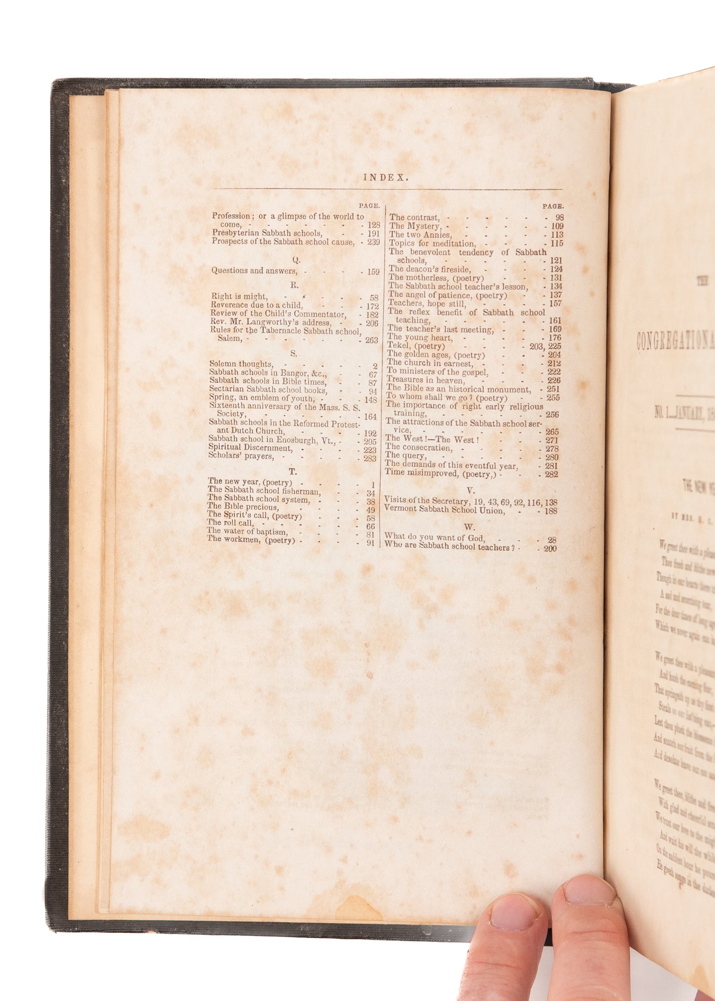 1848 THE CONGREGATIONAL VISITOR. History of Sabbath Schools and Westward Expansion.