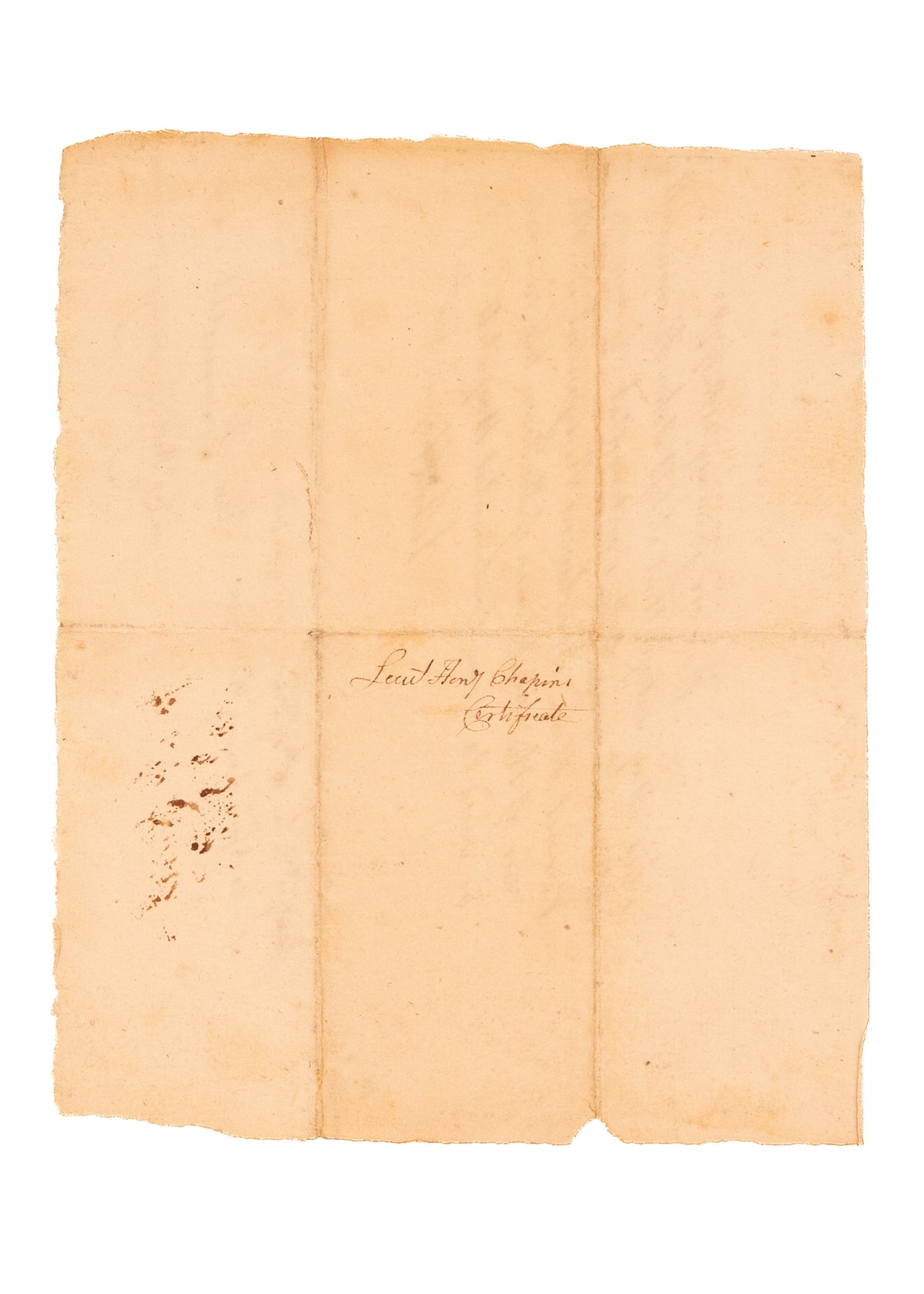 1778 TEENAGER AT BOSTON TEA PARTY. Now a Soldier Under Sherburne and in Need of a Hospital.