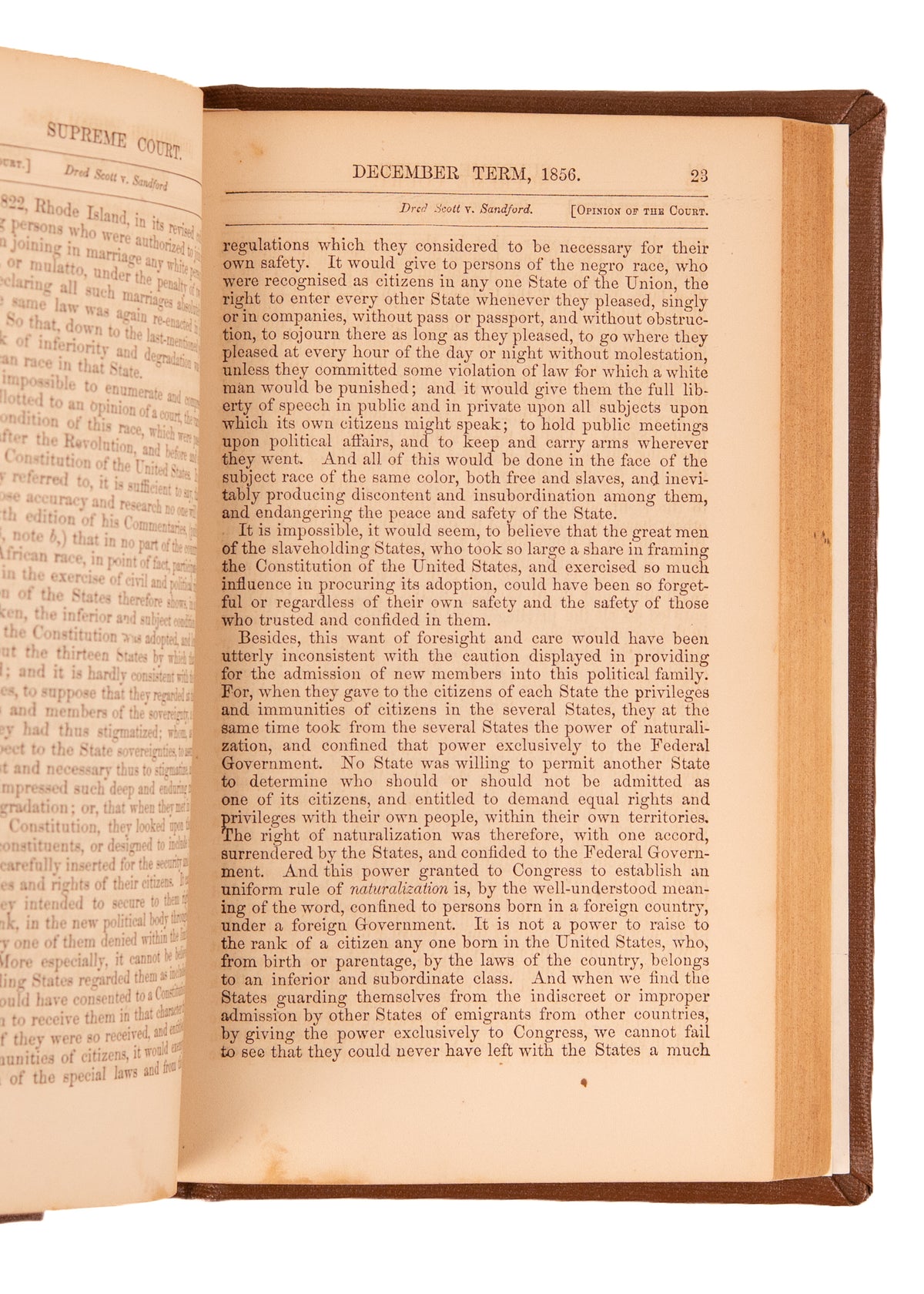 1856 DRED SCOTT. Sammelband of 31 Works on Slavery, John Brown & Harper's Ferry, Dred Scott, and the Crisis in Kansas.