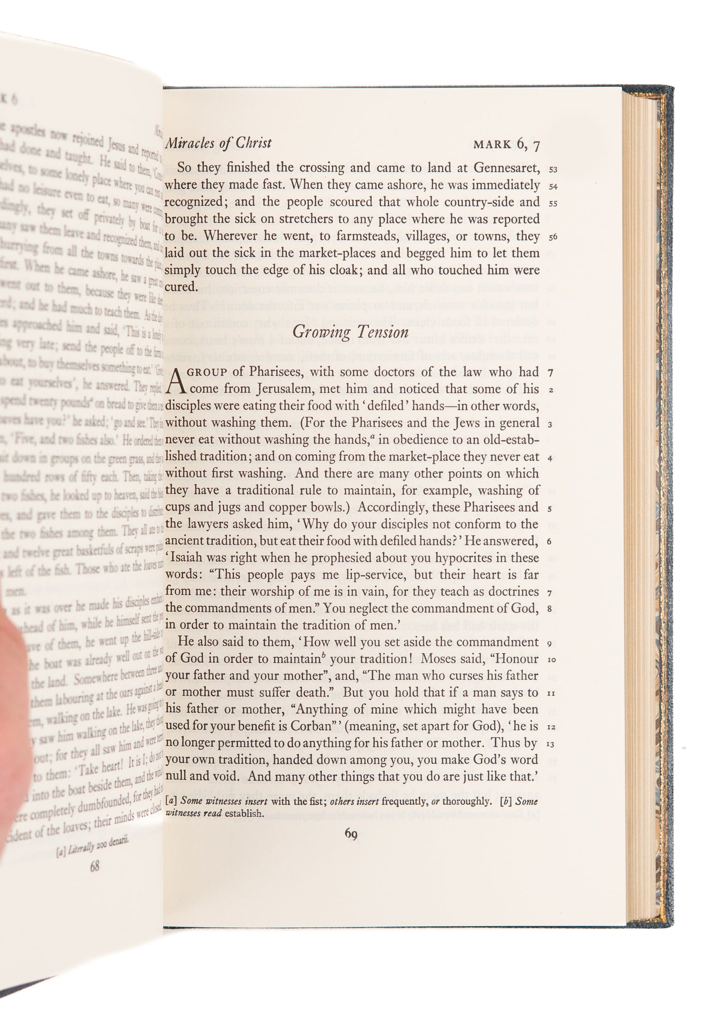 1961 THE NEW ENGLISH BIBLE. Superb Fine Blue Pebble Morocco First Edition.