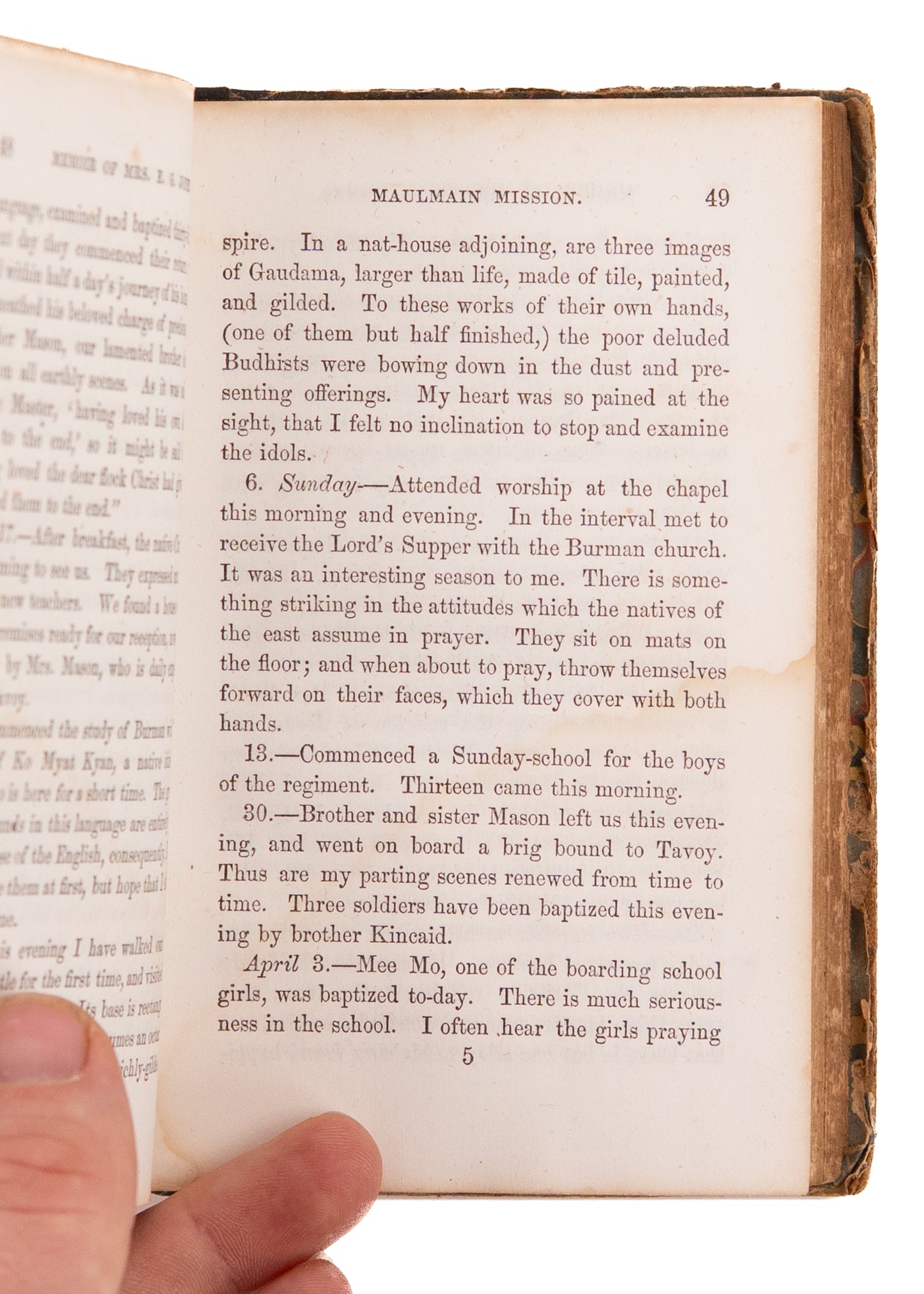 1853 BURMAH & SIAM MISSIONS. Rare Memoir of Female Translator & Adoniram Judson Co-Worker, Eliza G. Jones