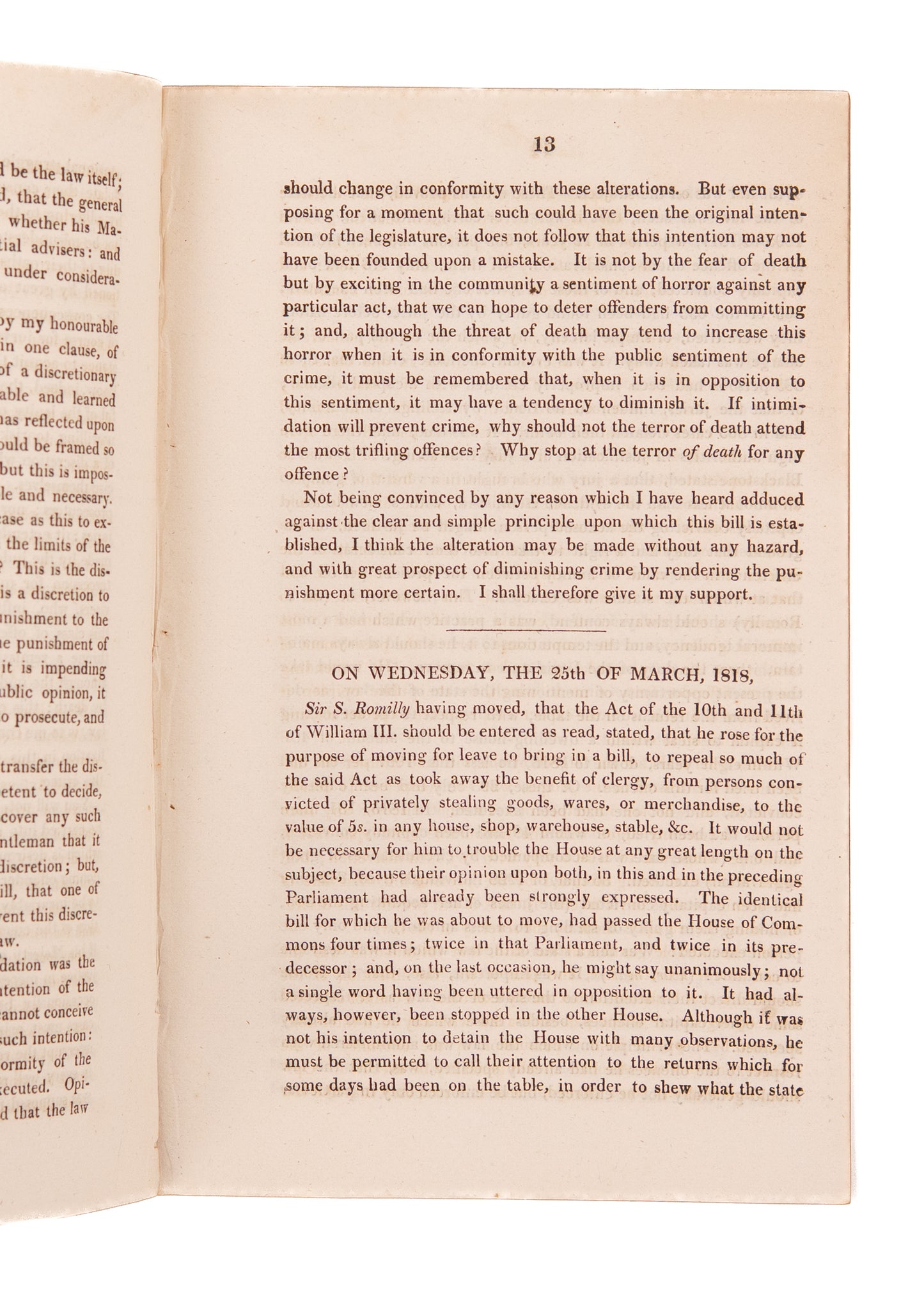 1818 CAPITAL PUNISHMENT. Public Executions no Deterrent to Forgery and Theft. Account of Hangings.