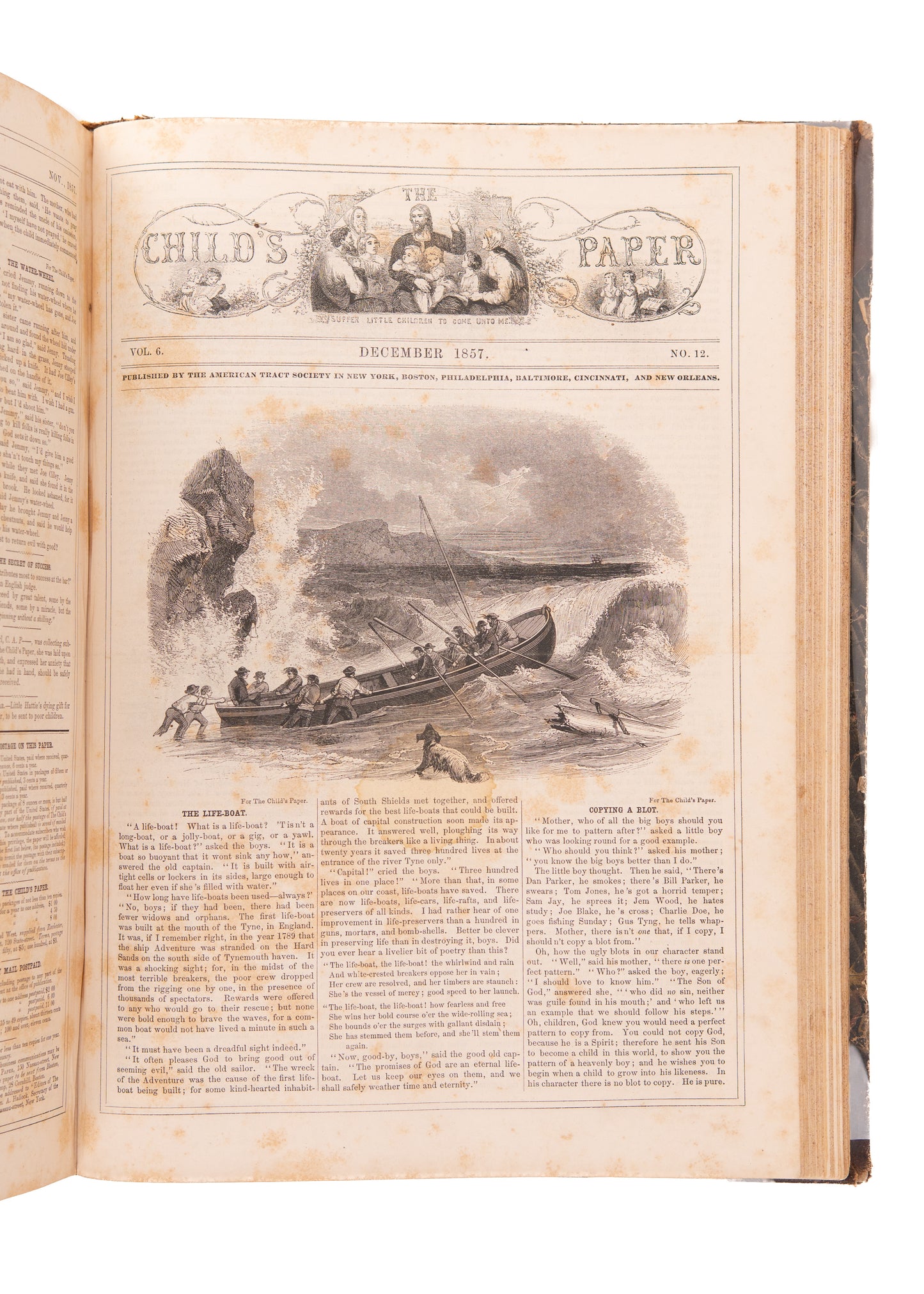 1852-1859 CHILD'S PAPER. 96 Issue Run of Important Tract Society Publication for Juveniles. Superb Content.